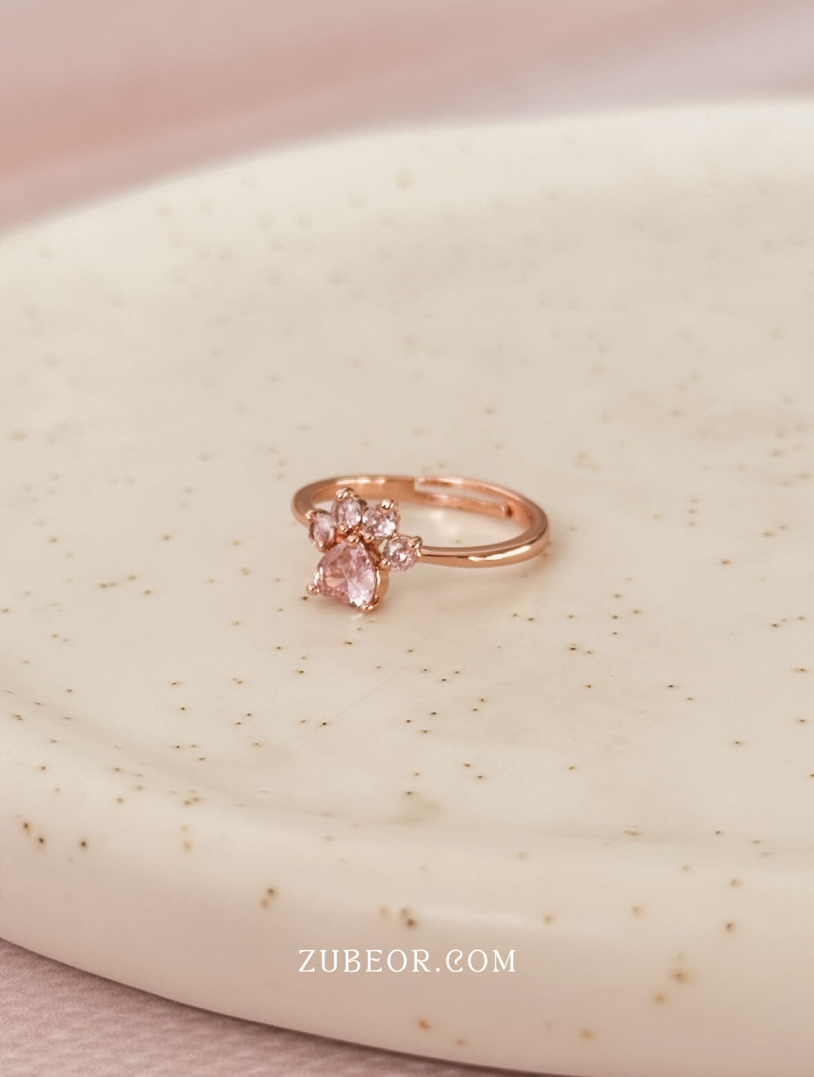 Anillo huella rosa 3