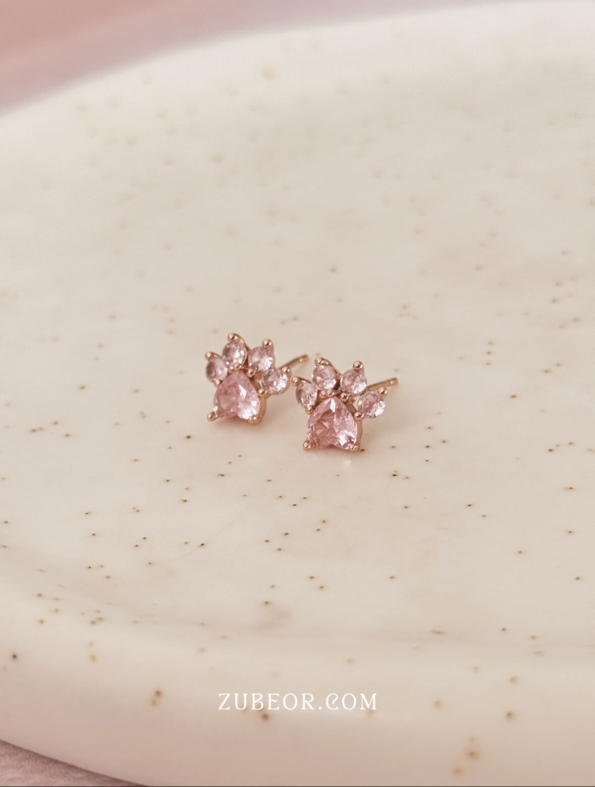 Aretes huella rosa 3