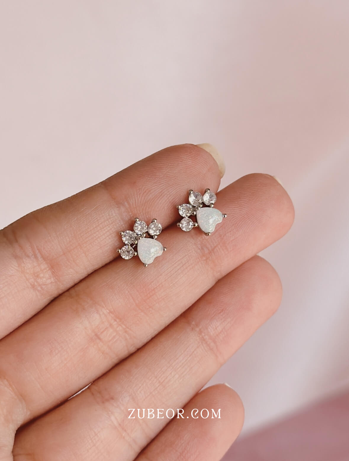 Aretes huella ópalo 2