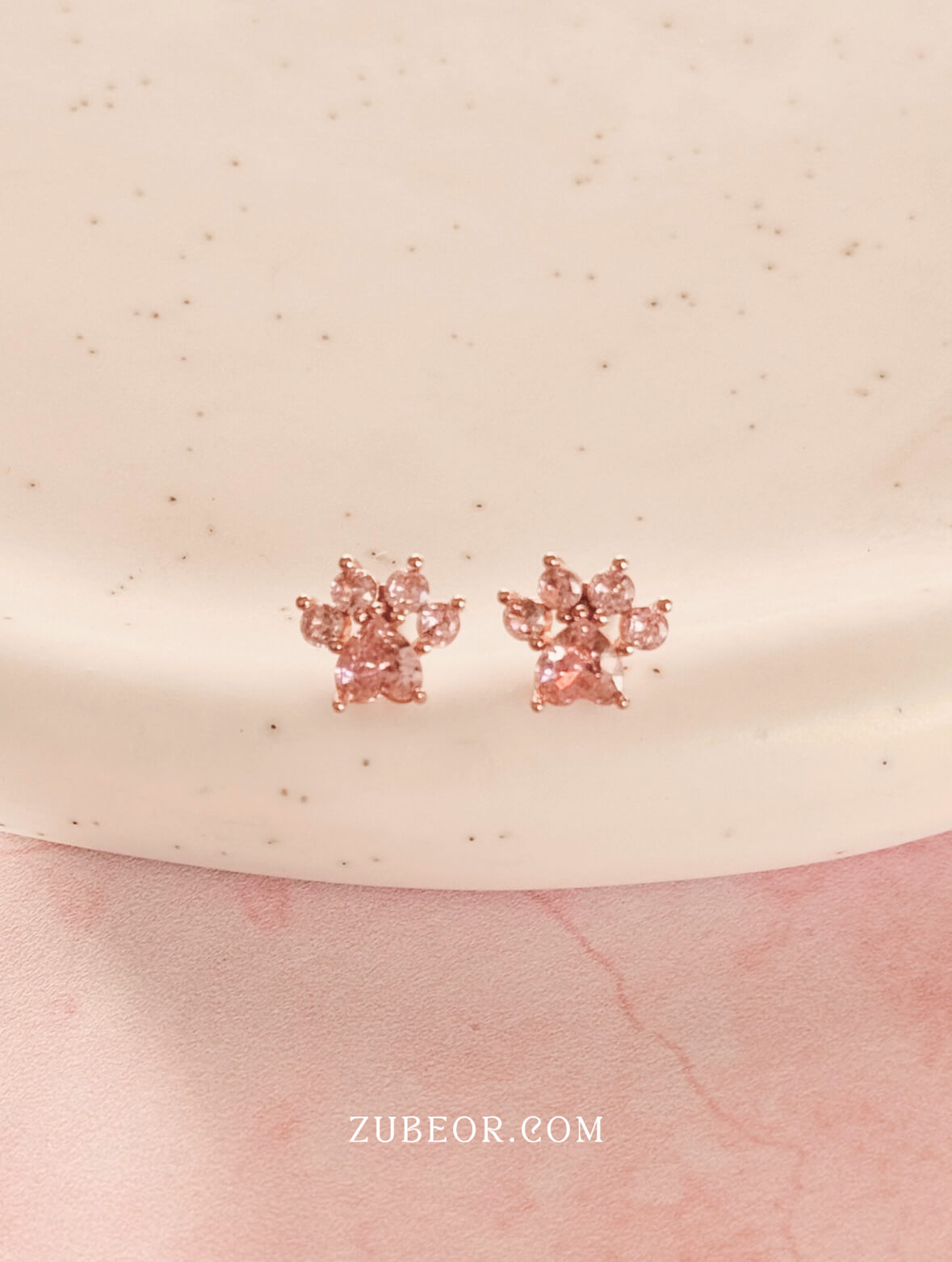 Aretes huella rosa 2