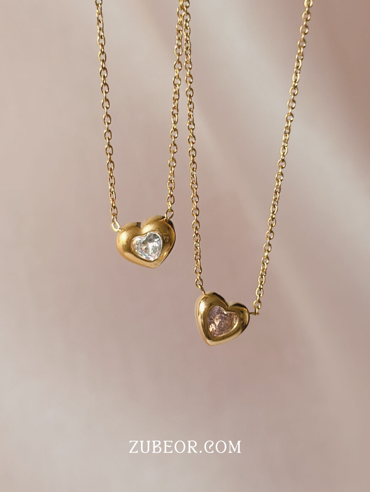 Cadena corazón cristal 4