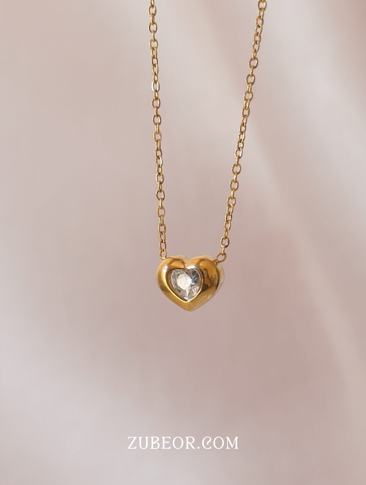 Cadena corazón cristal 7