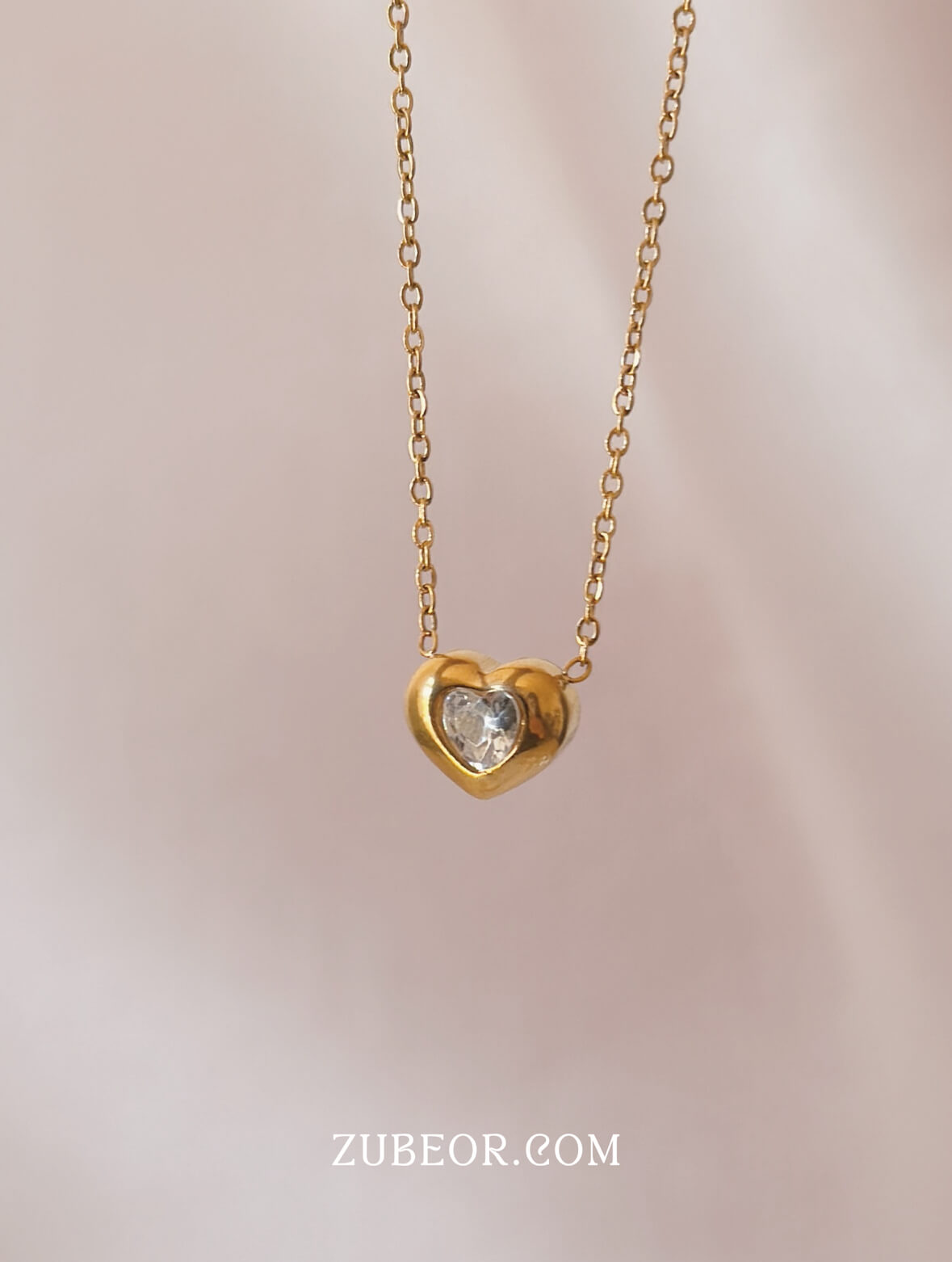 Cadena corazón cristal 3
