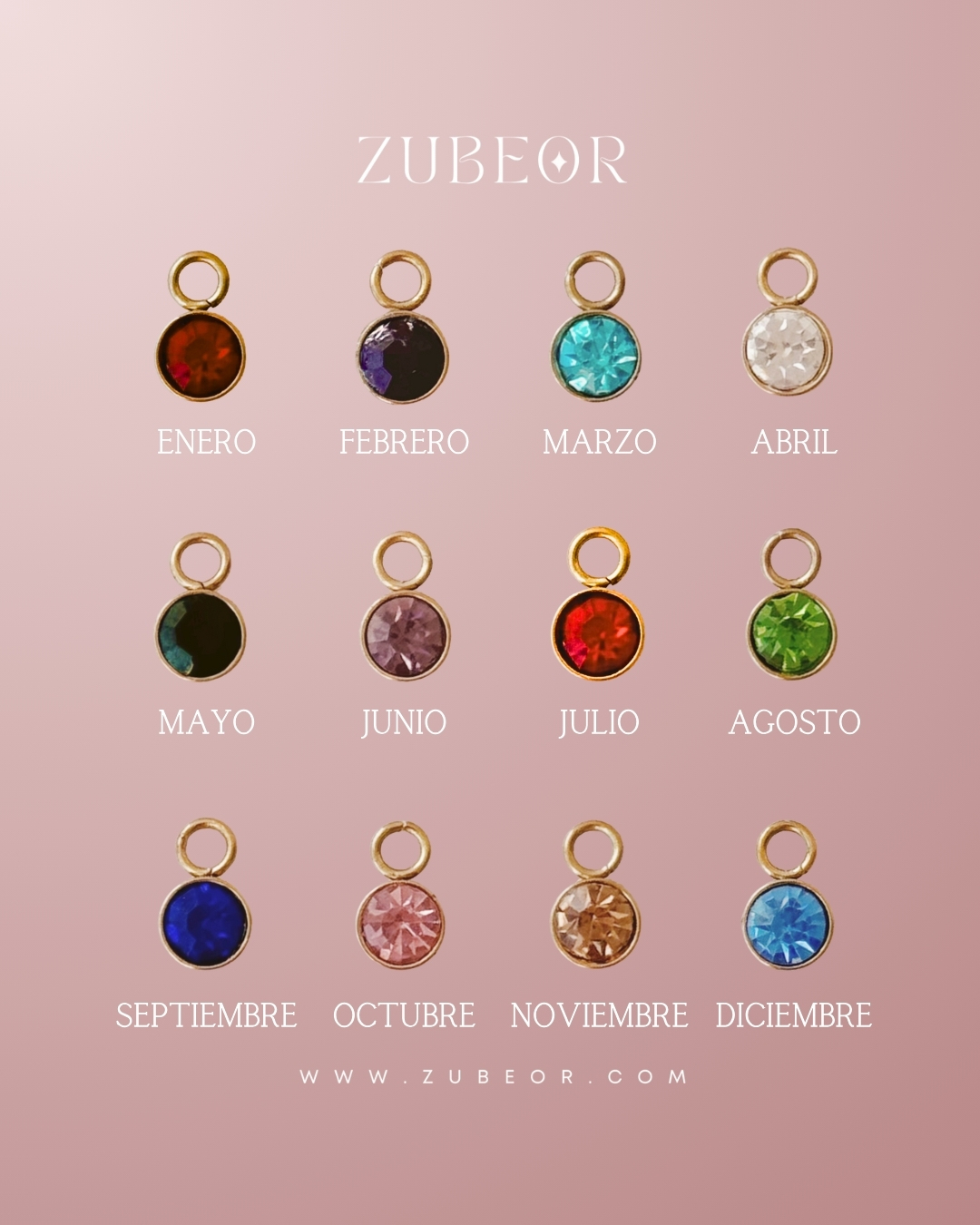 Cadena de mes dije cristal 7