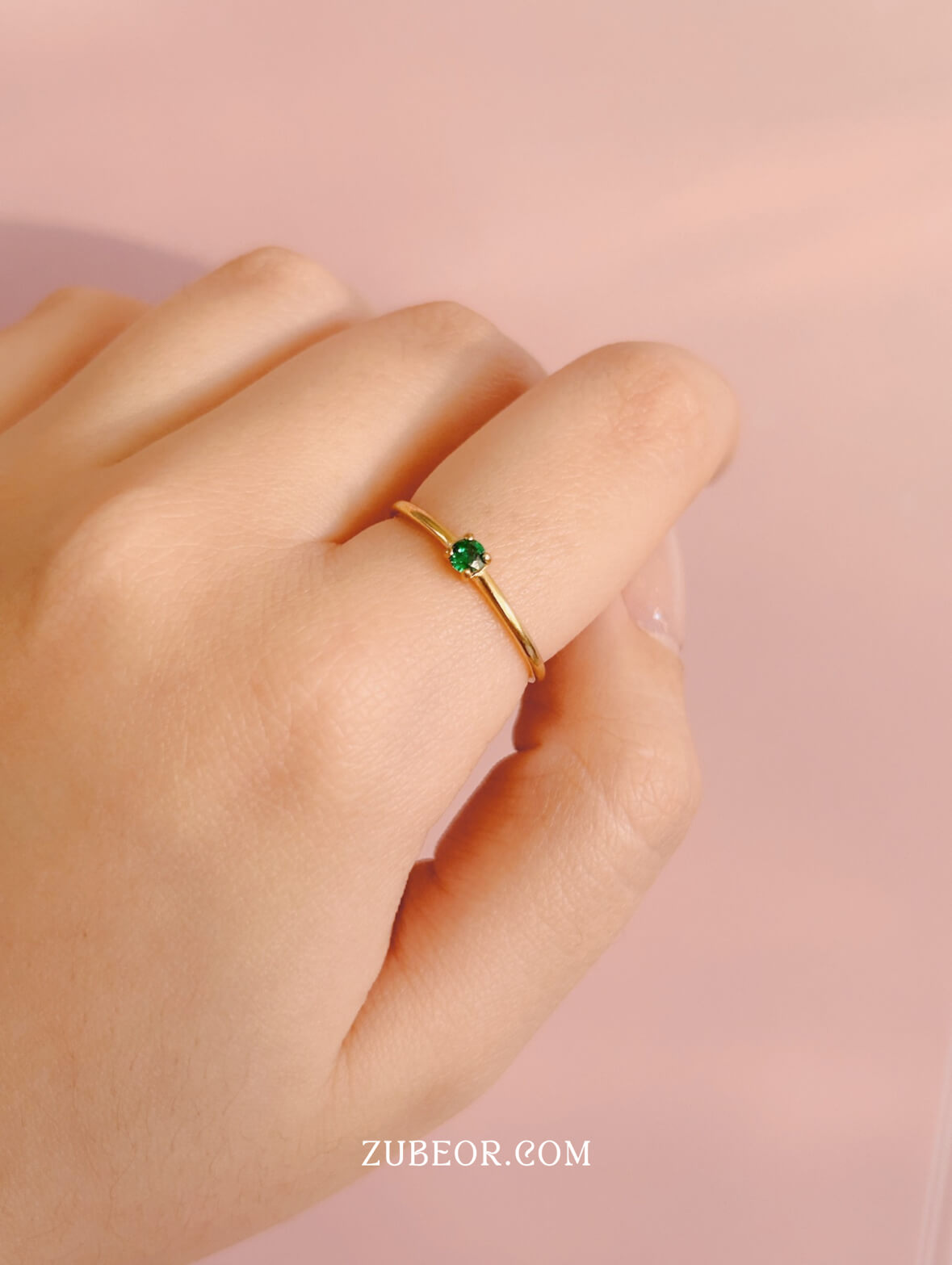 Anillo pequeño cristal de color 6