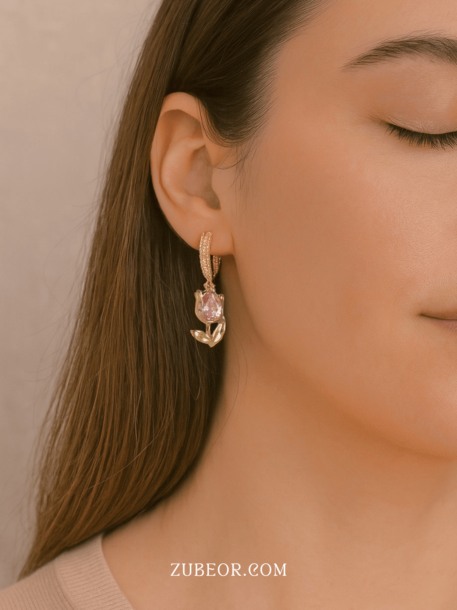 Aretes tulipan cristal 3