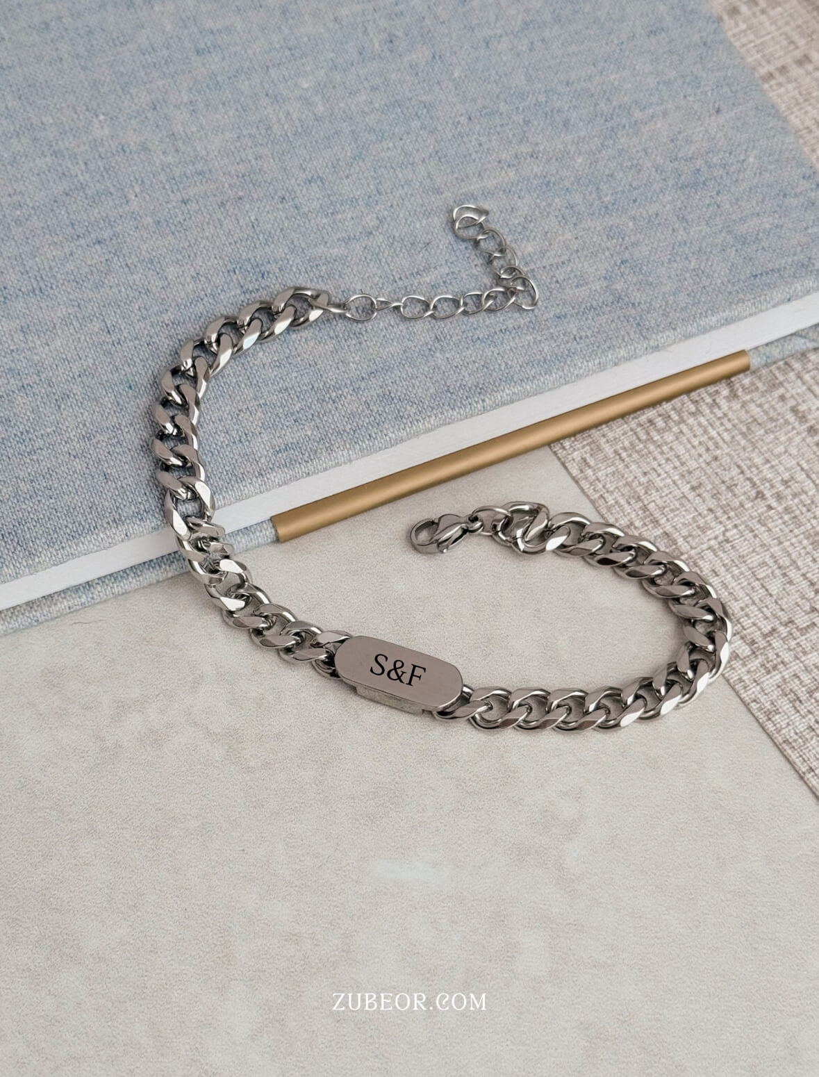 Pulsera eslabon cubano grabada (solo pago previo) 1
