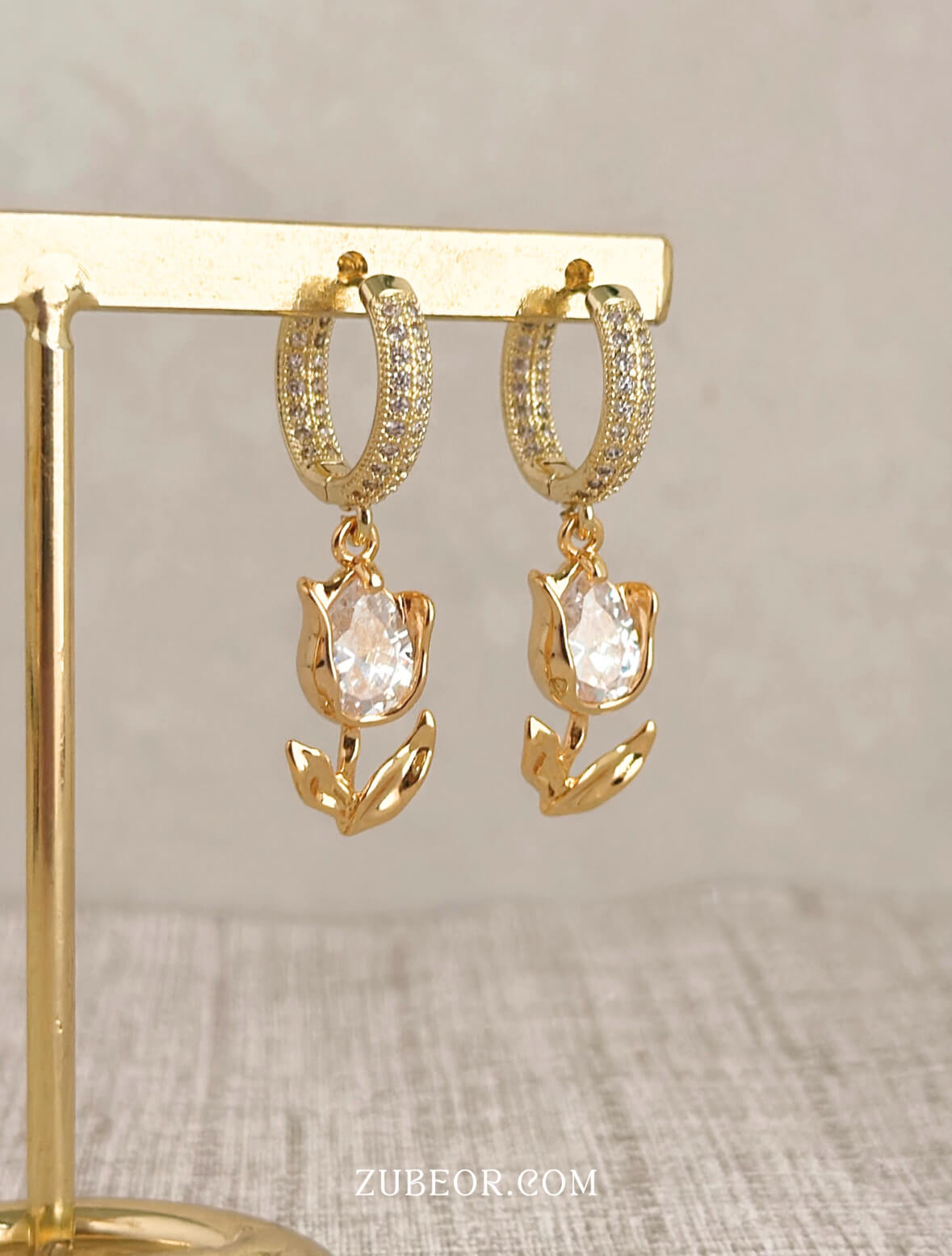 Aretes tulipan cristal 5
