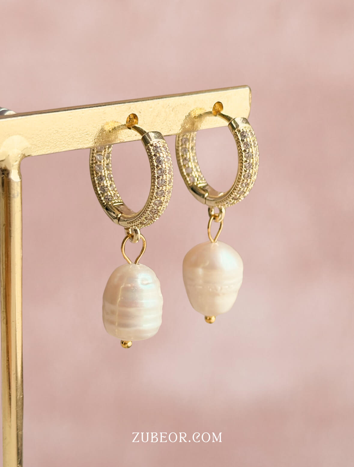 Aretes perla de río 4