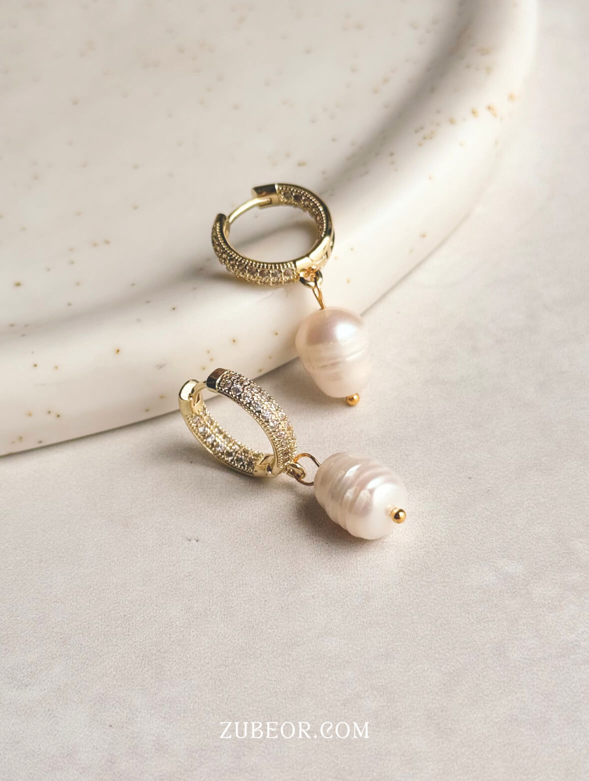 Aretes perla de río 2