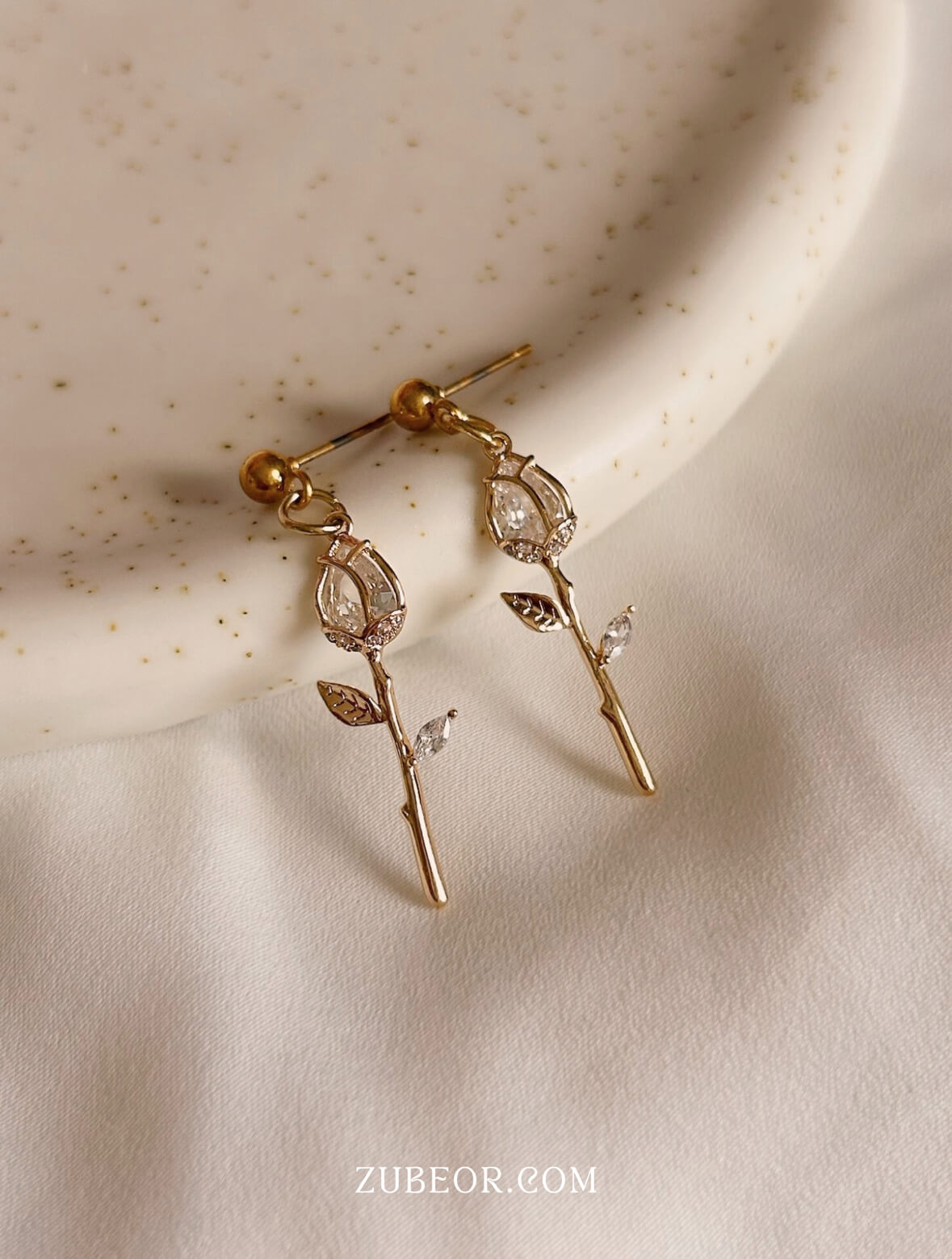 Aretes capullo de rosa 3