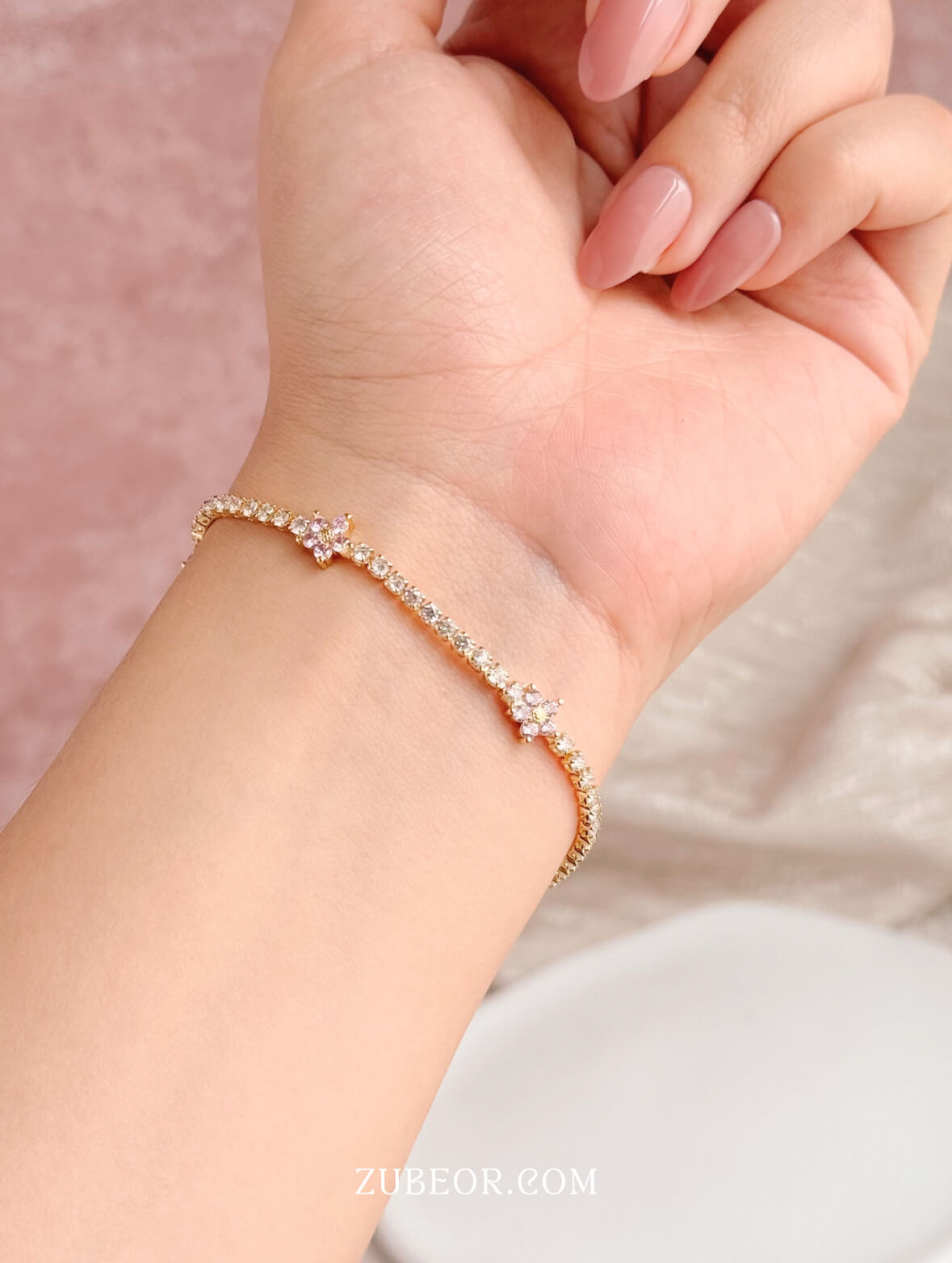 Pulsera sakura cristales 5