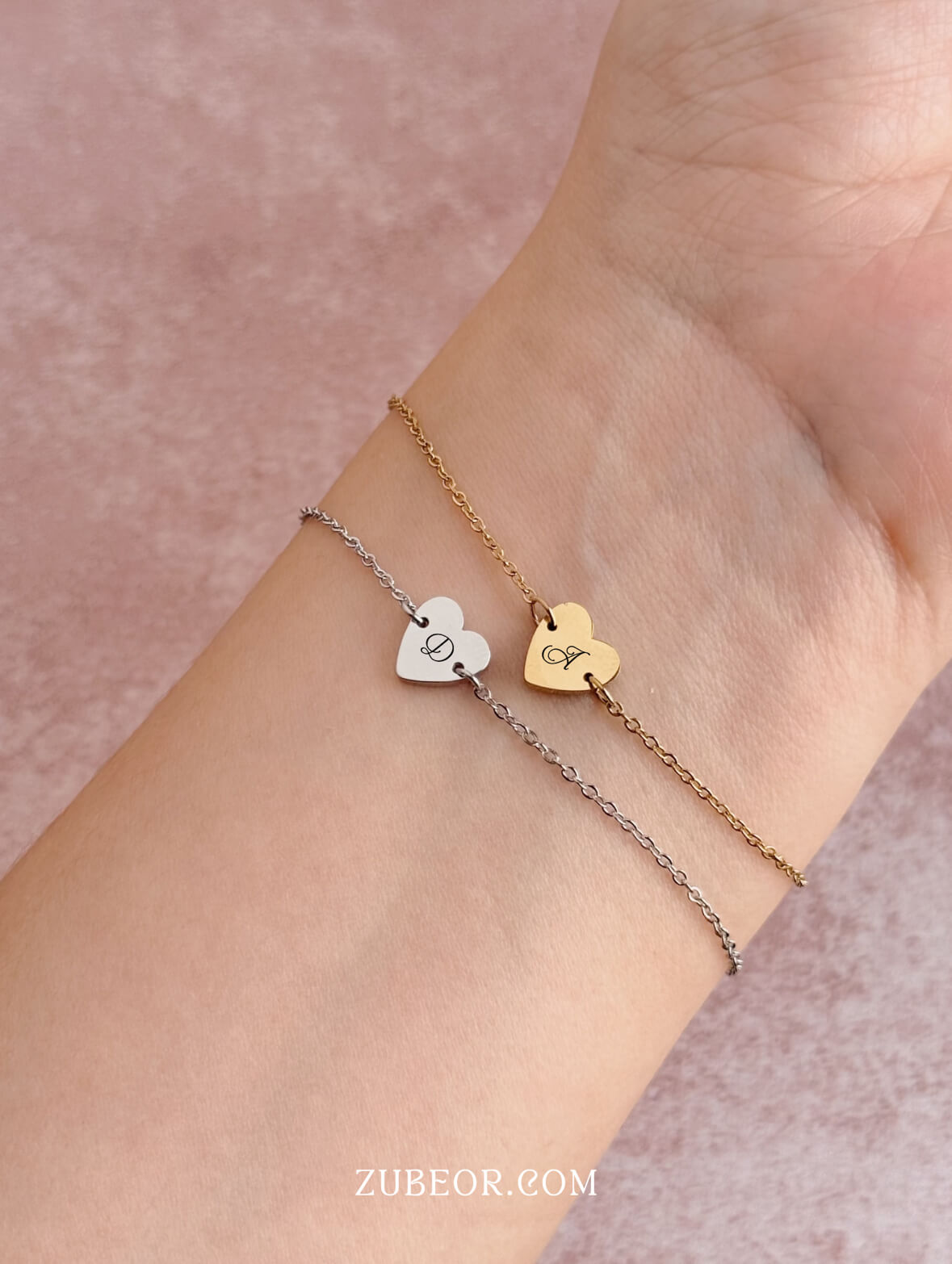 Pulsera corazón con inicial 3