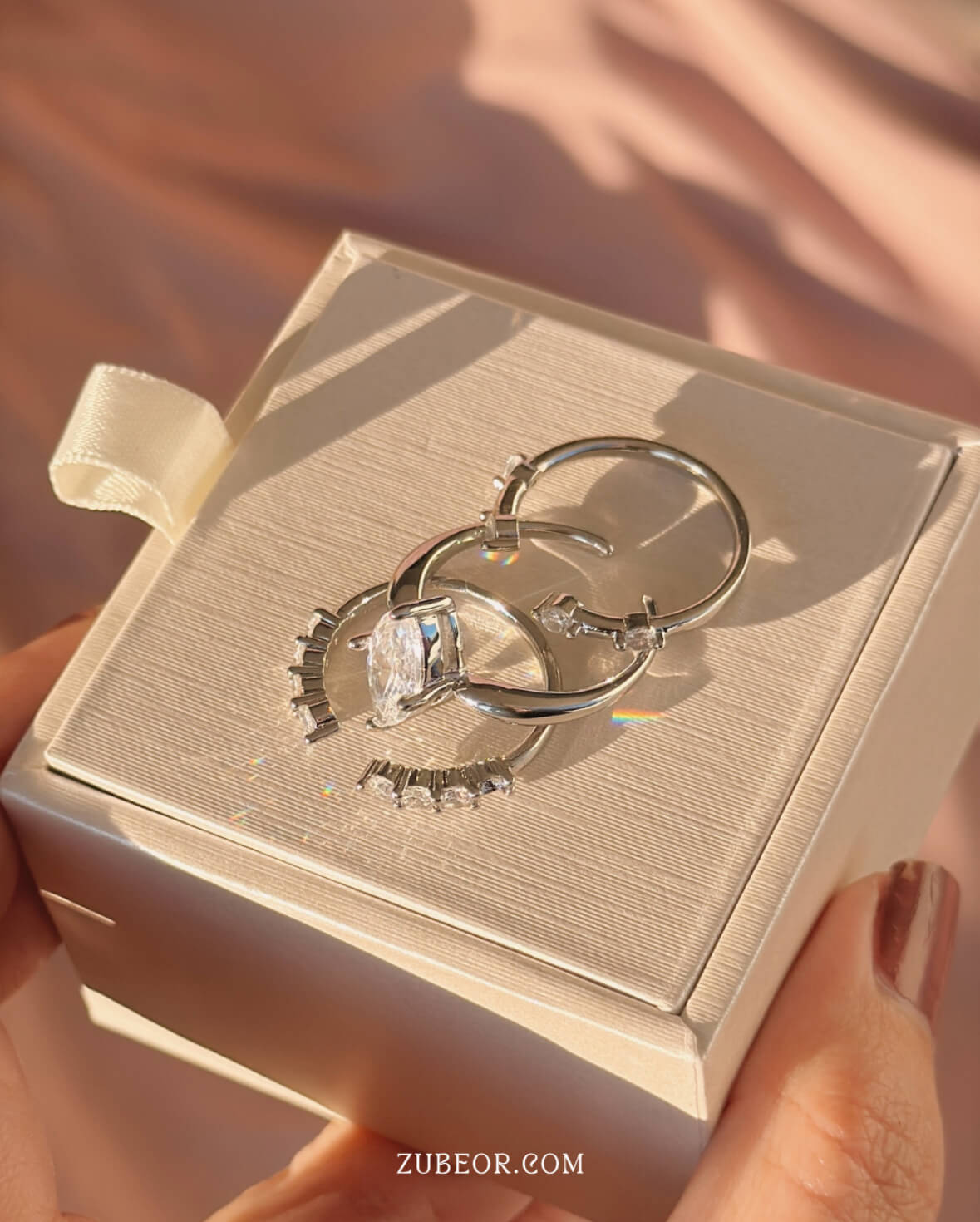 Set de 3 anillos cristal 3