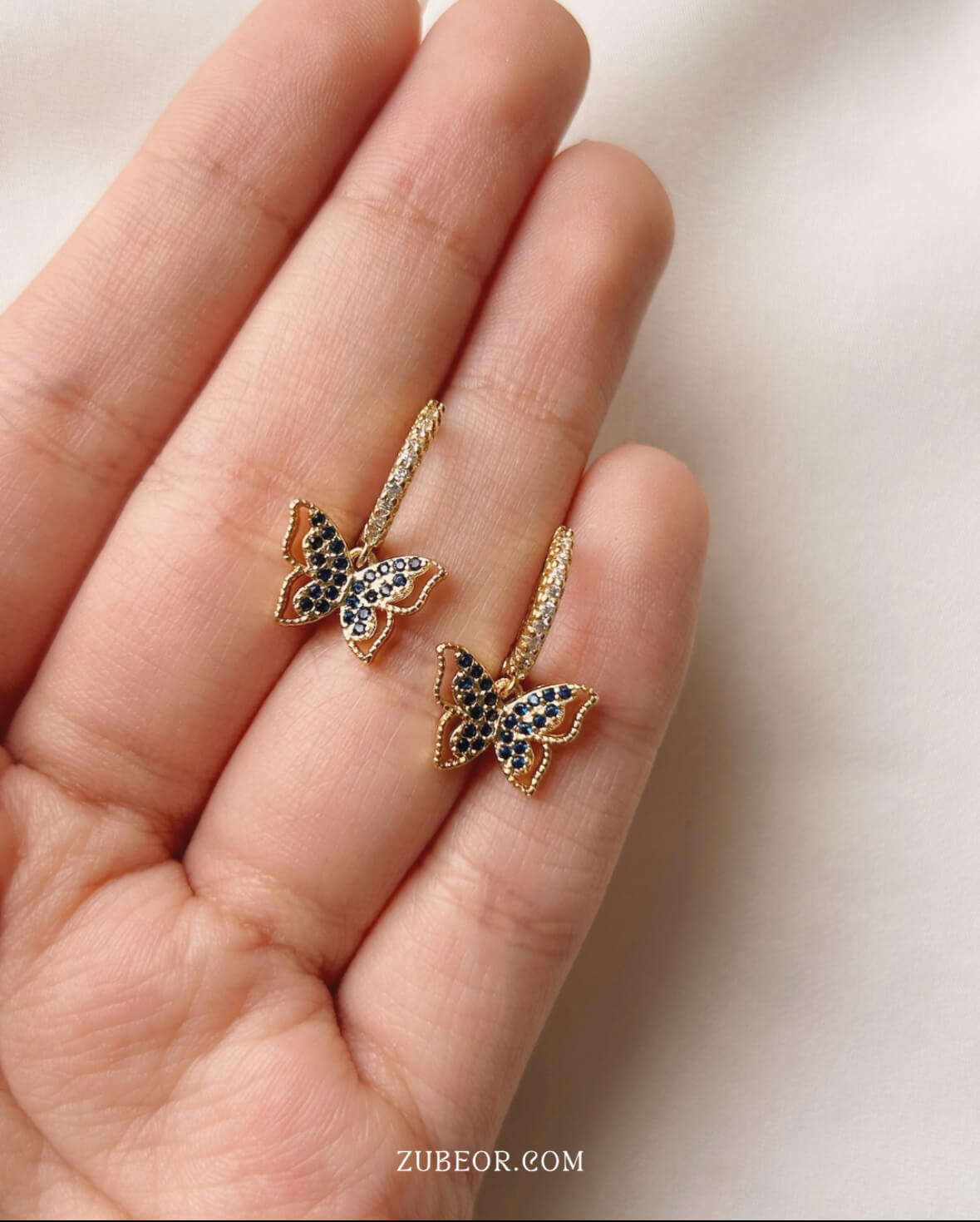 Aretes mariposa azul 3