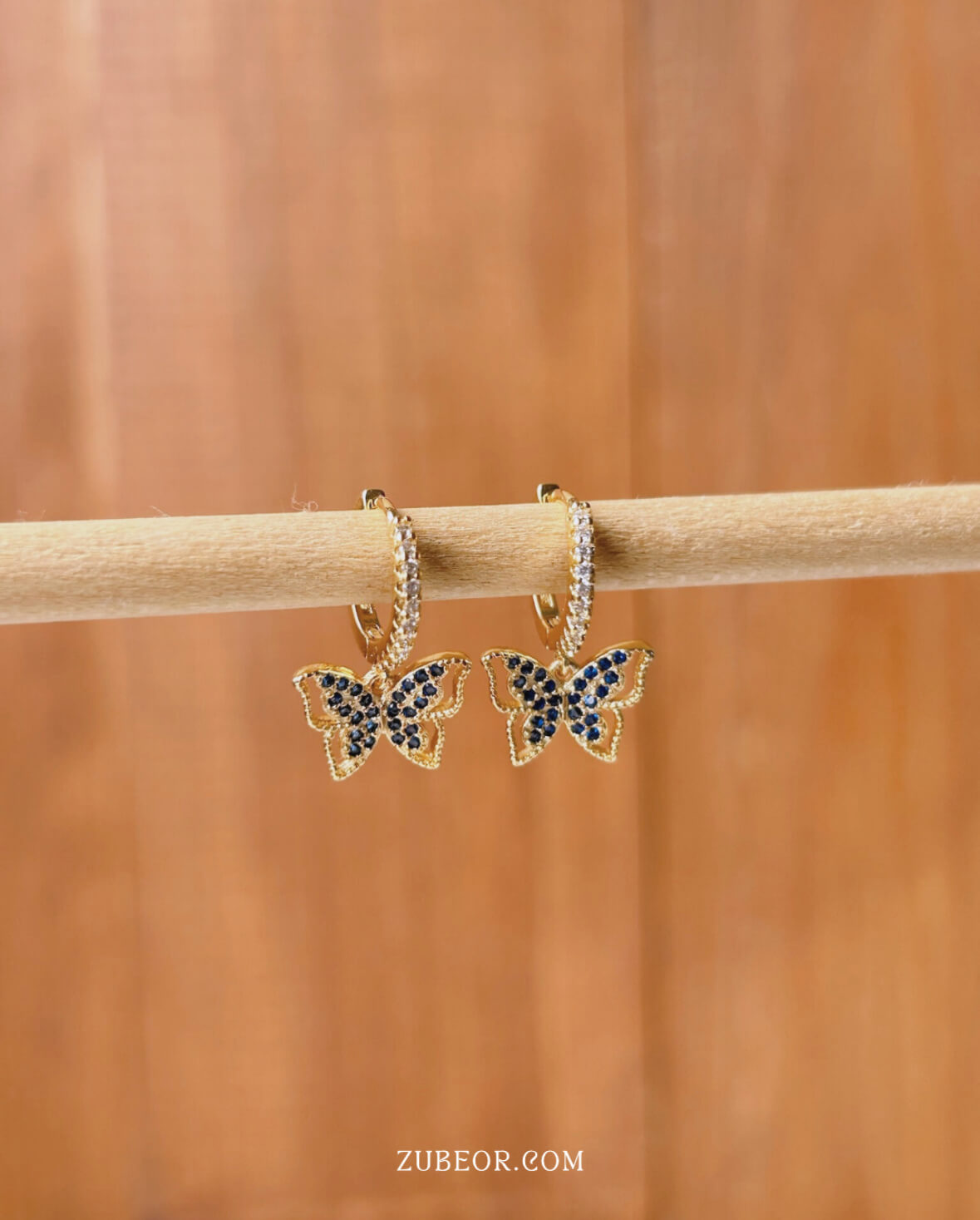 Aretes mariposa azul 2