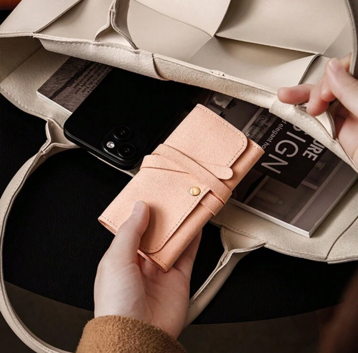Joyero de bolso peach 5