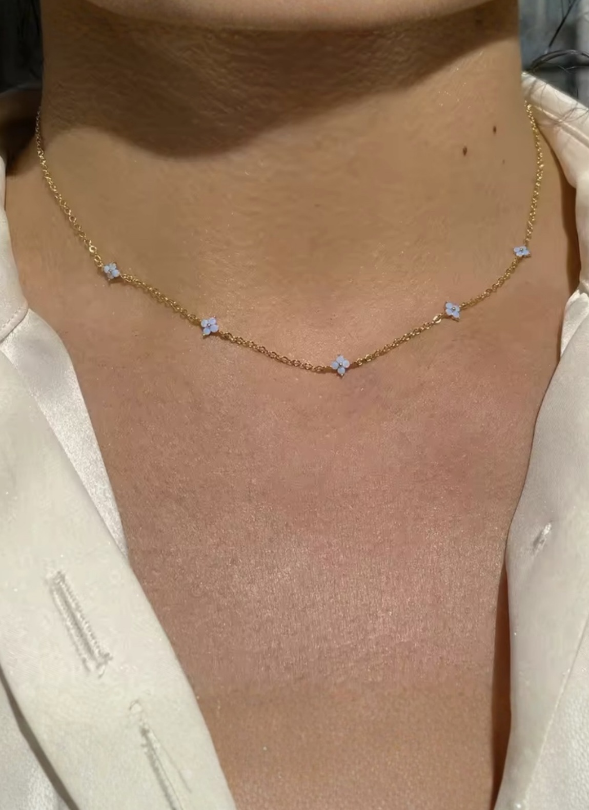 Cadena hortensia azul 4
