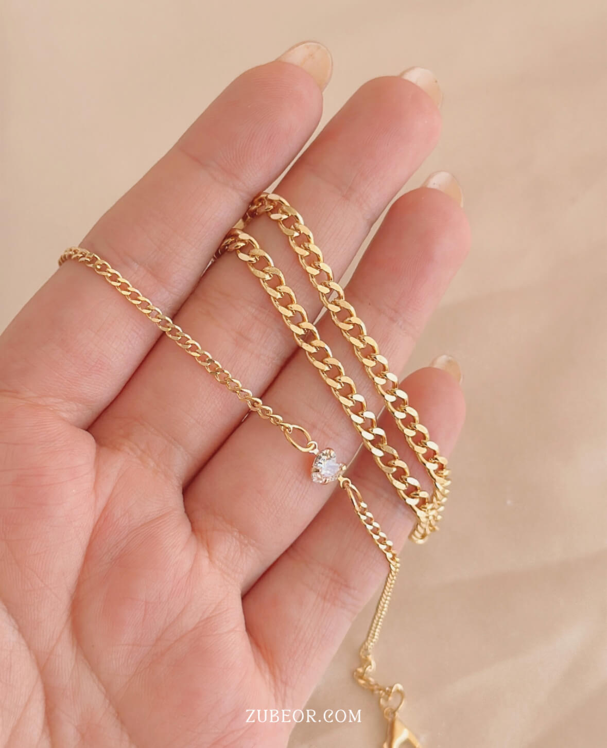 Set de pulseras pareja corazón de cristal 3