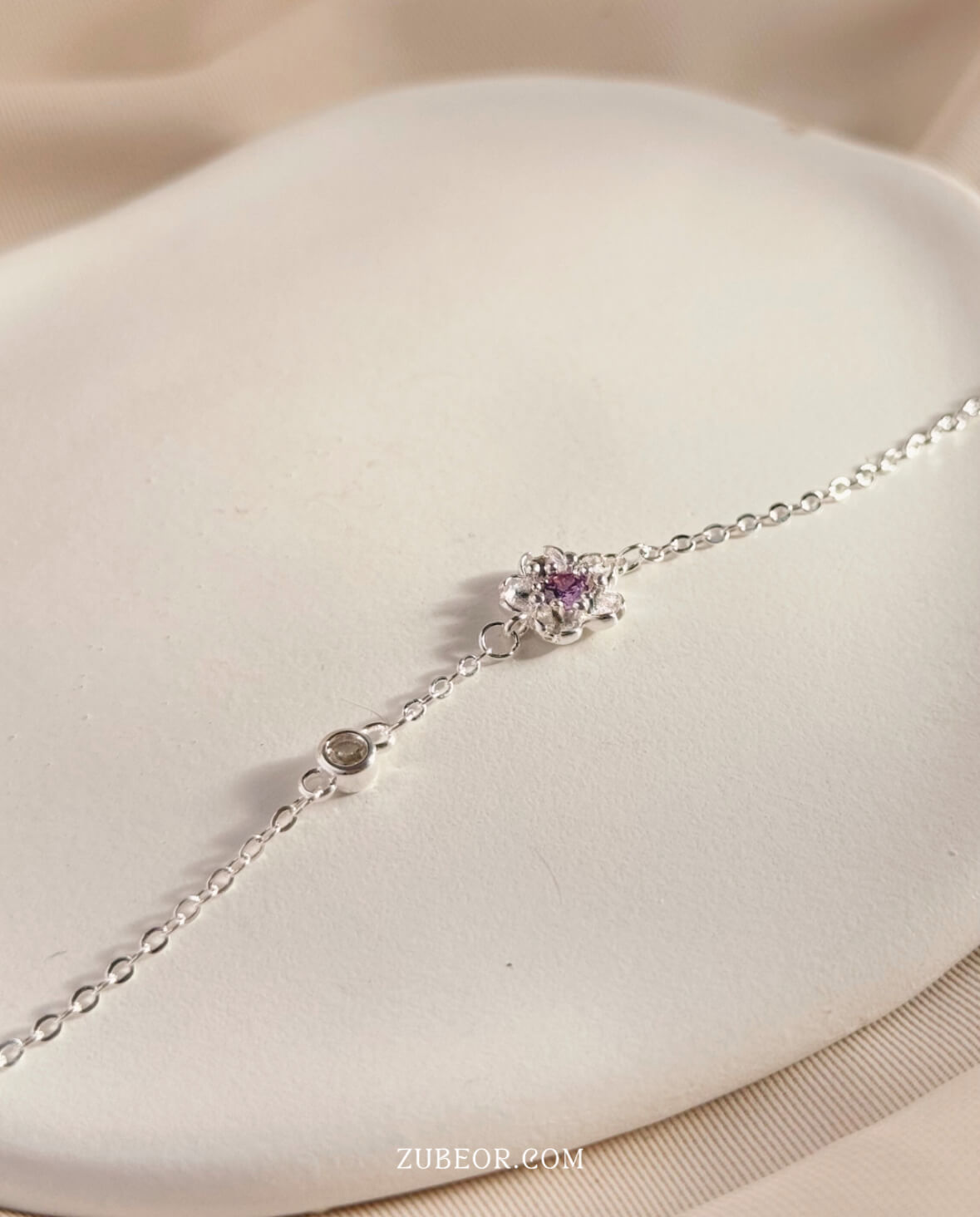 Pulsera sakura morado 2
