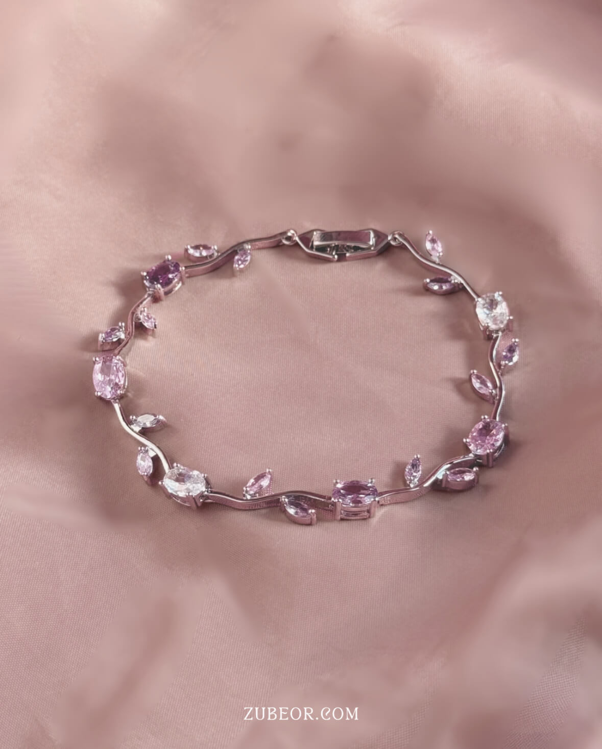 Pulsera tulipanes morados y rosa 7