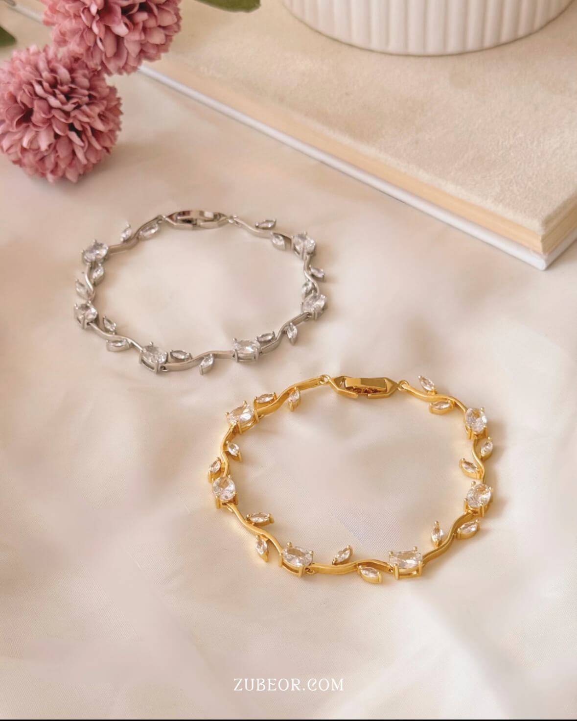 Pulsera tulipanes blancos 3