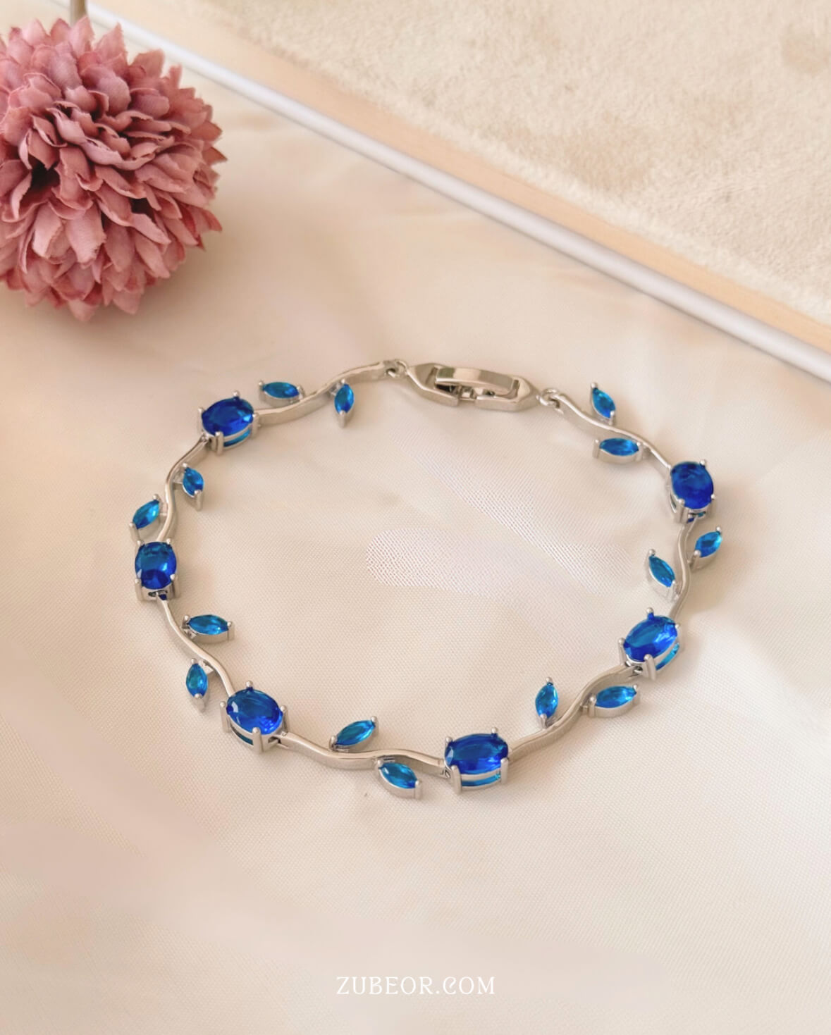 Pulsera tulipanes azul 5
