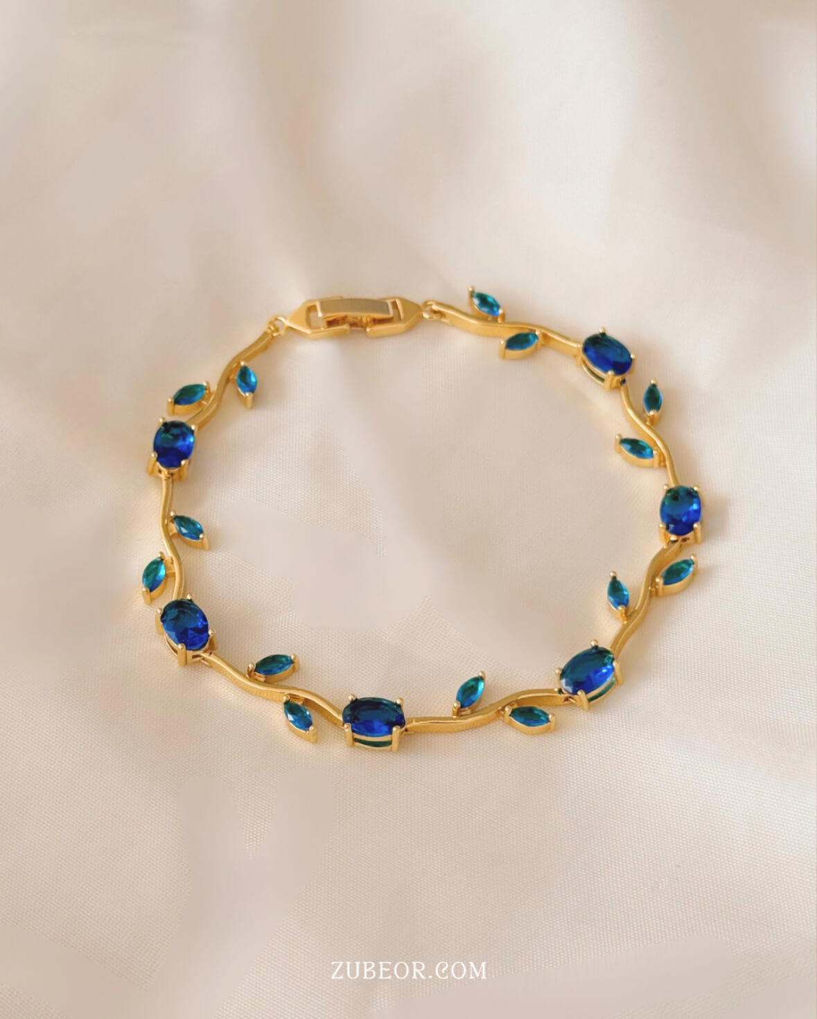 Pulsera tulipanes azul 4