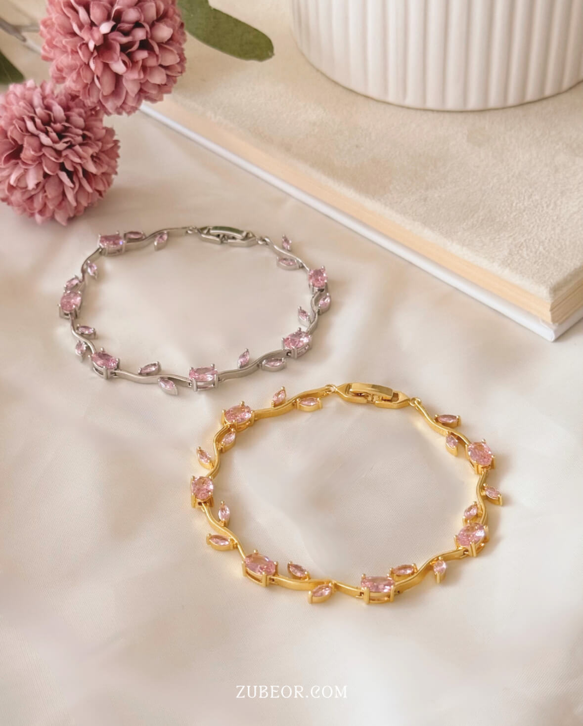 Pulsera tulipanes rosado 3
