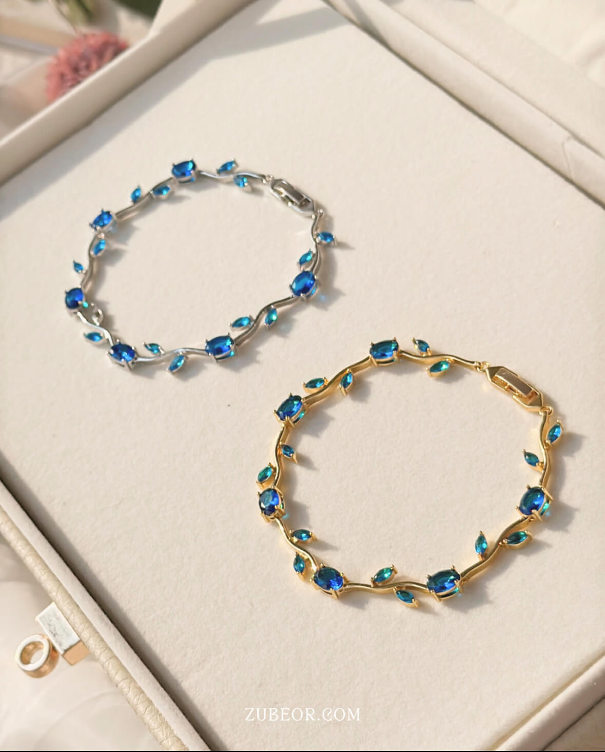 Pulsera tulipanes azul