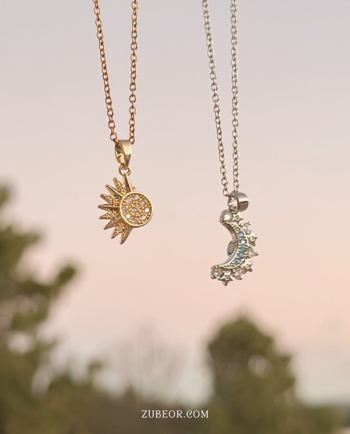 Set de cadenas sol y luna magnéticas 2