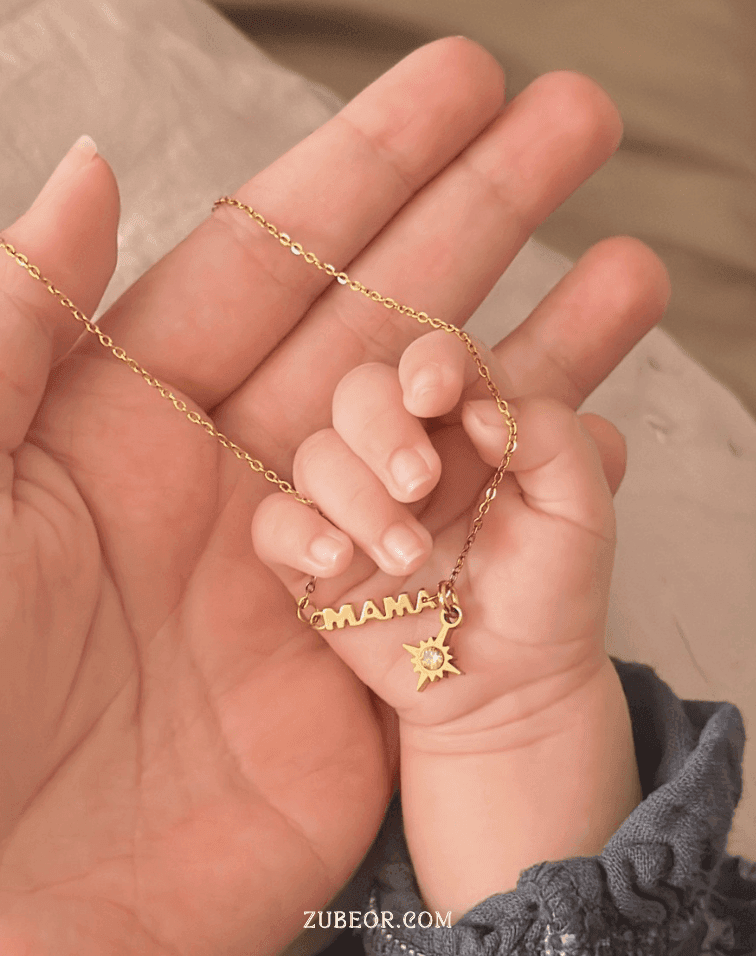 Cadena mamá y cristal de mes 7