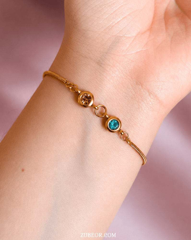 Pulsera cristal de mes redondo 2