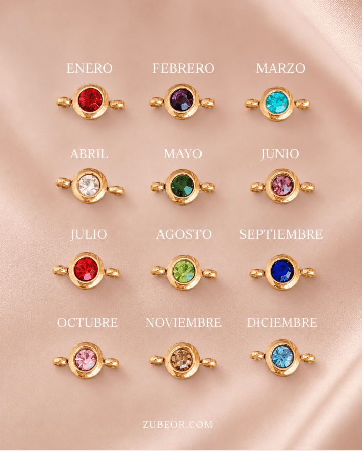 Pulsera cristal de mes redondo 3