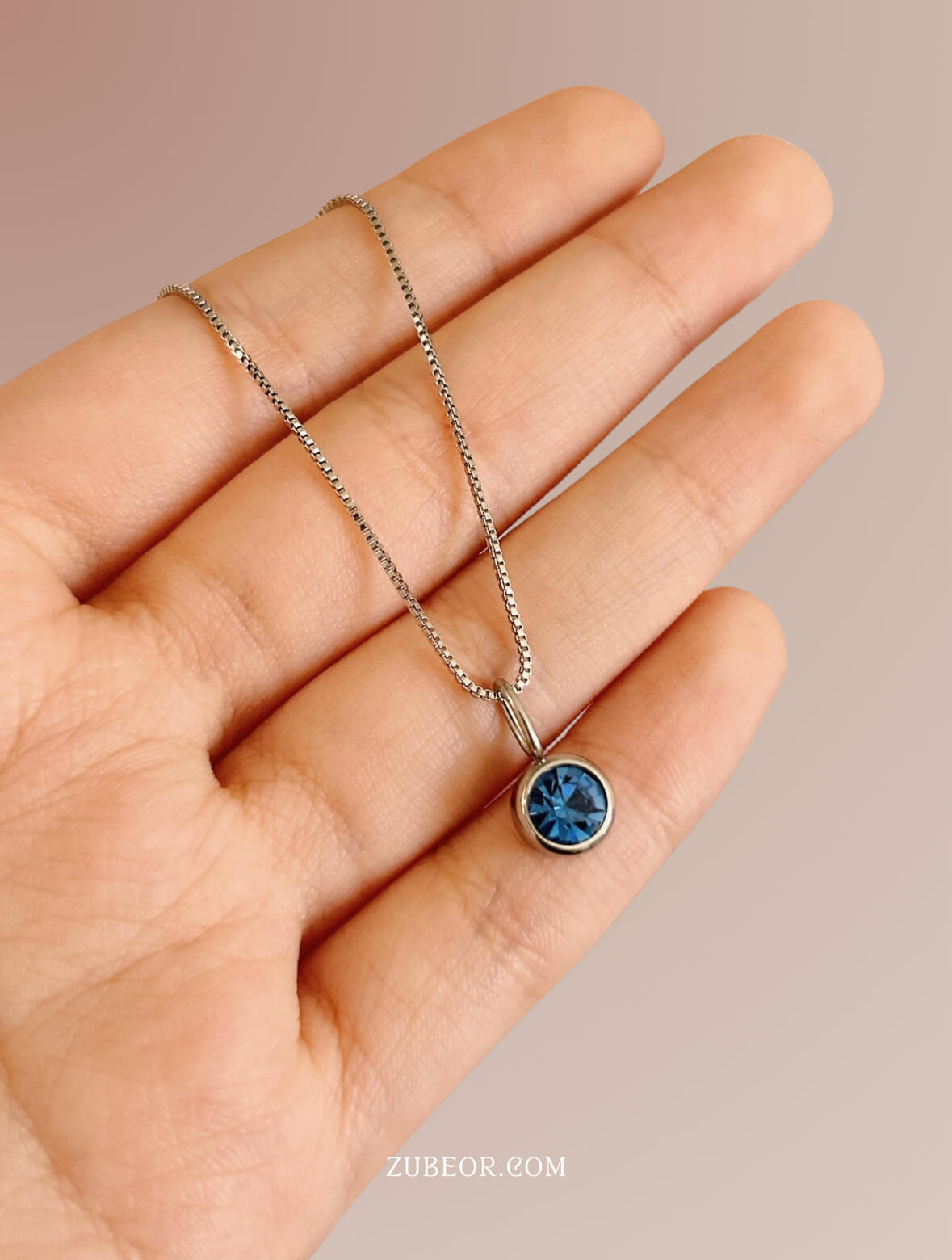 Cadena cristal de mes (dije grande) 4