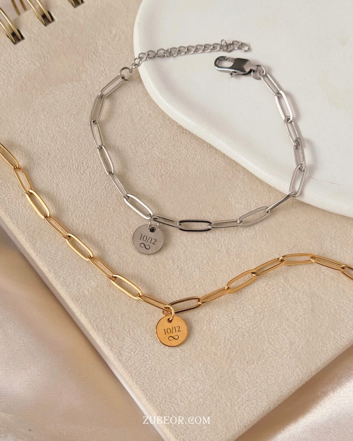 Pulsera eslabon largo con dije grabado (solo pago previo) 2