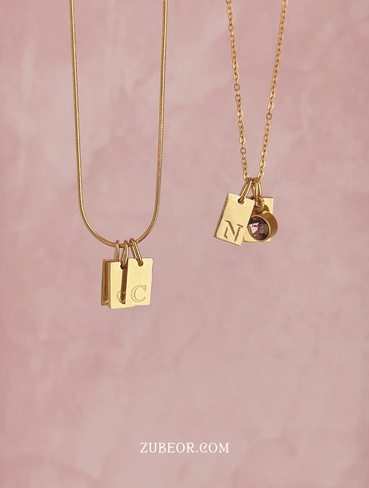 Cadena iniciales y dijes de mes 2
