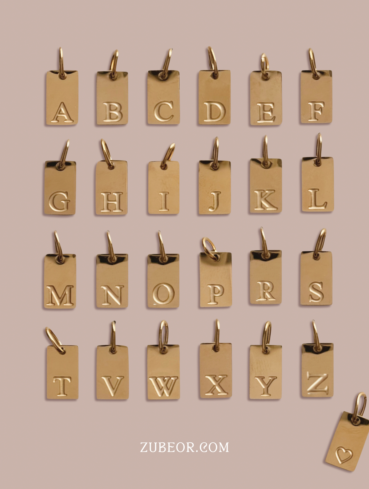 Cadena iniciales y dijes de mes 5