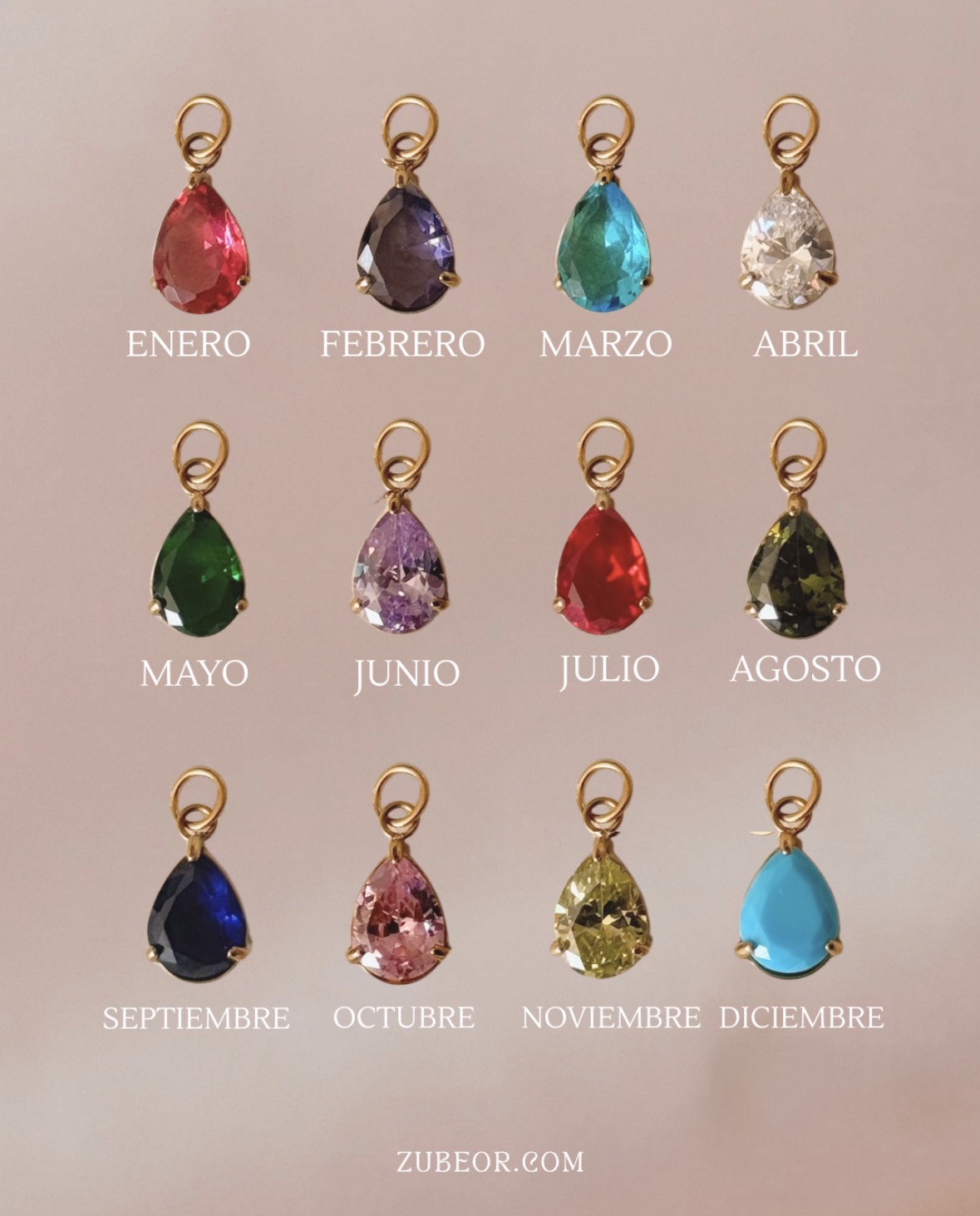 Pulsera con dijes de mes 4