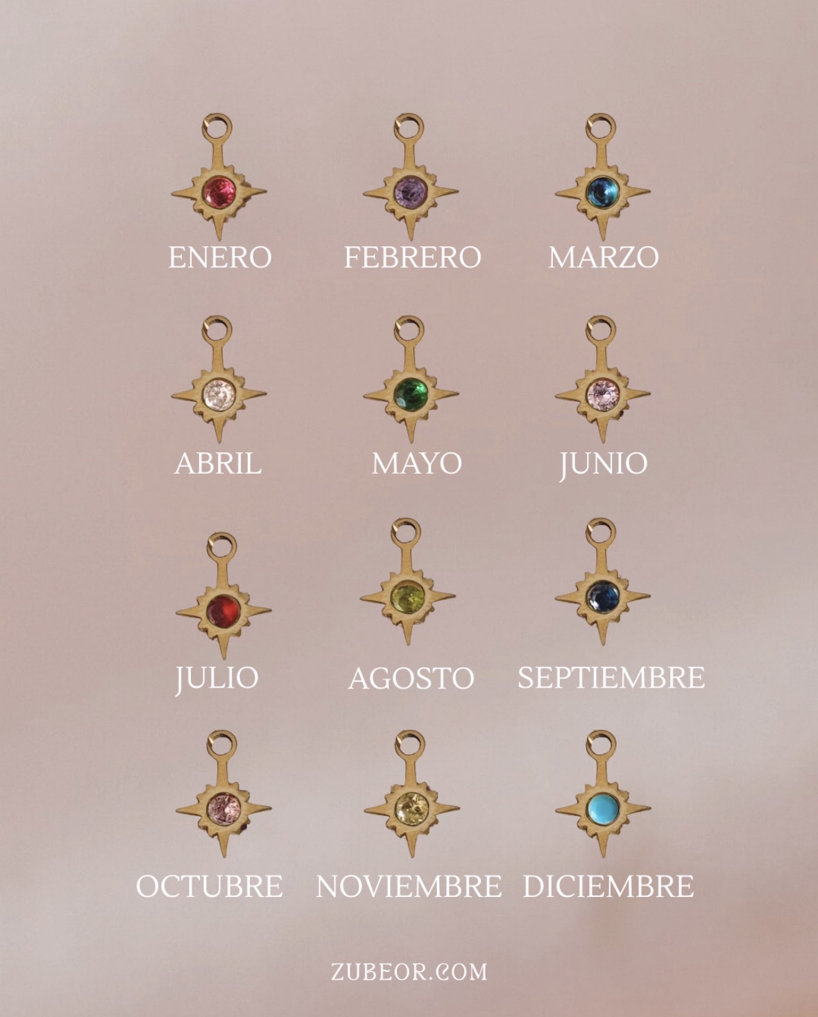 Pulsera con dijes de mes 5