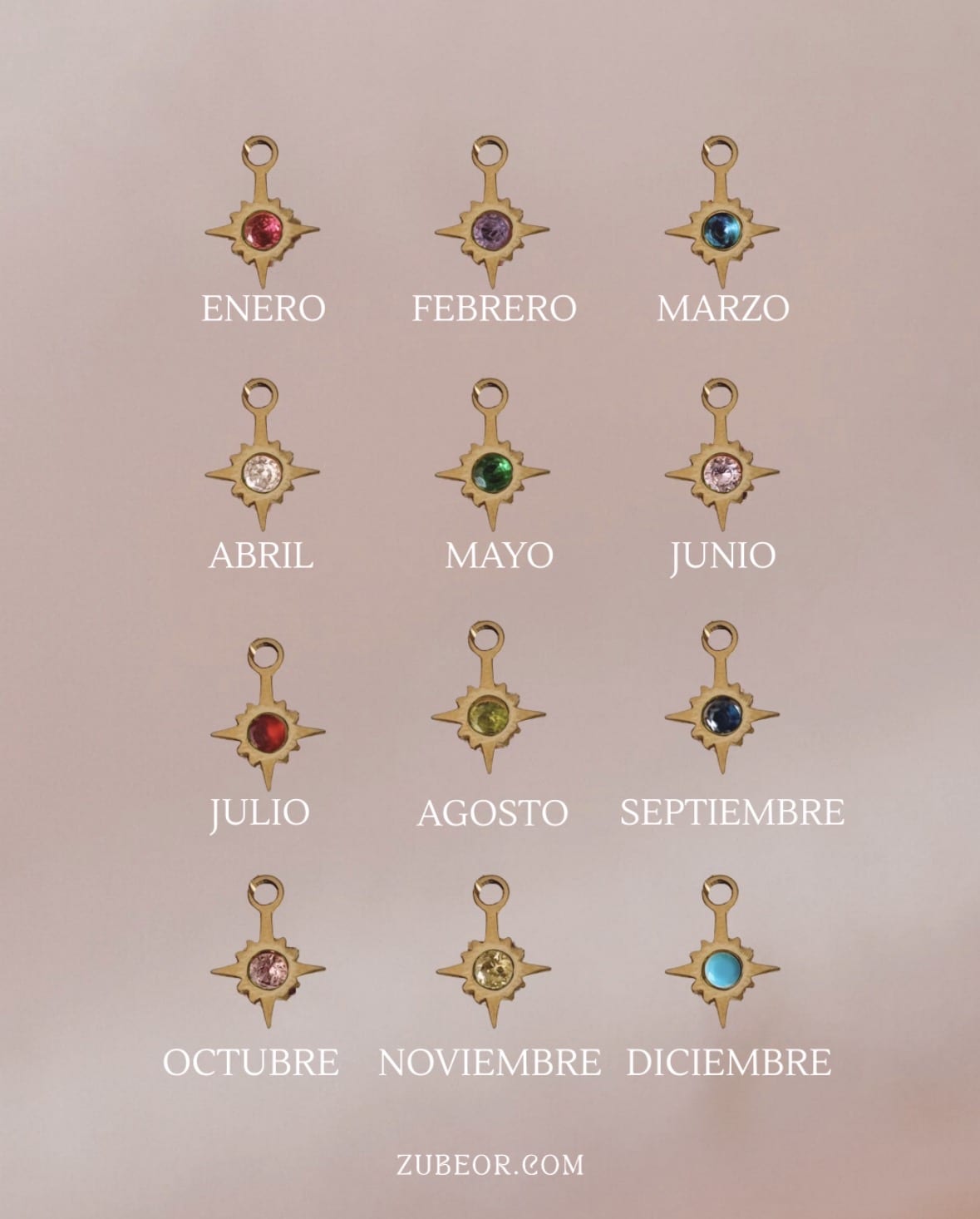 Cadena mamá y cristal de mes 8