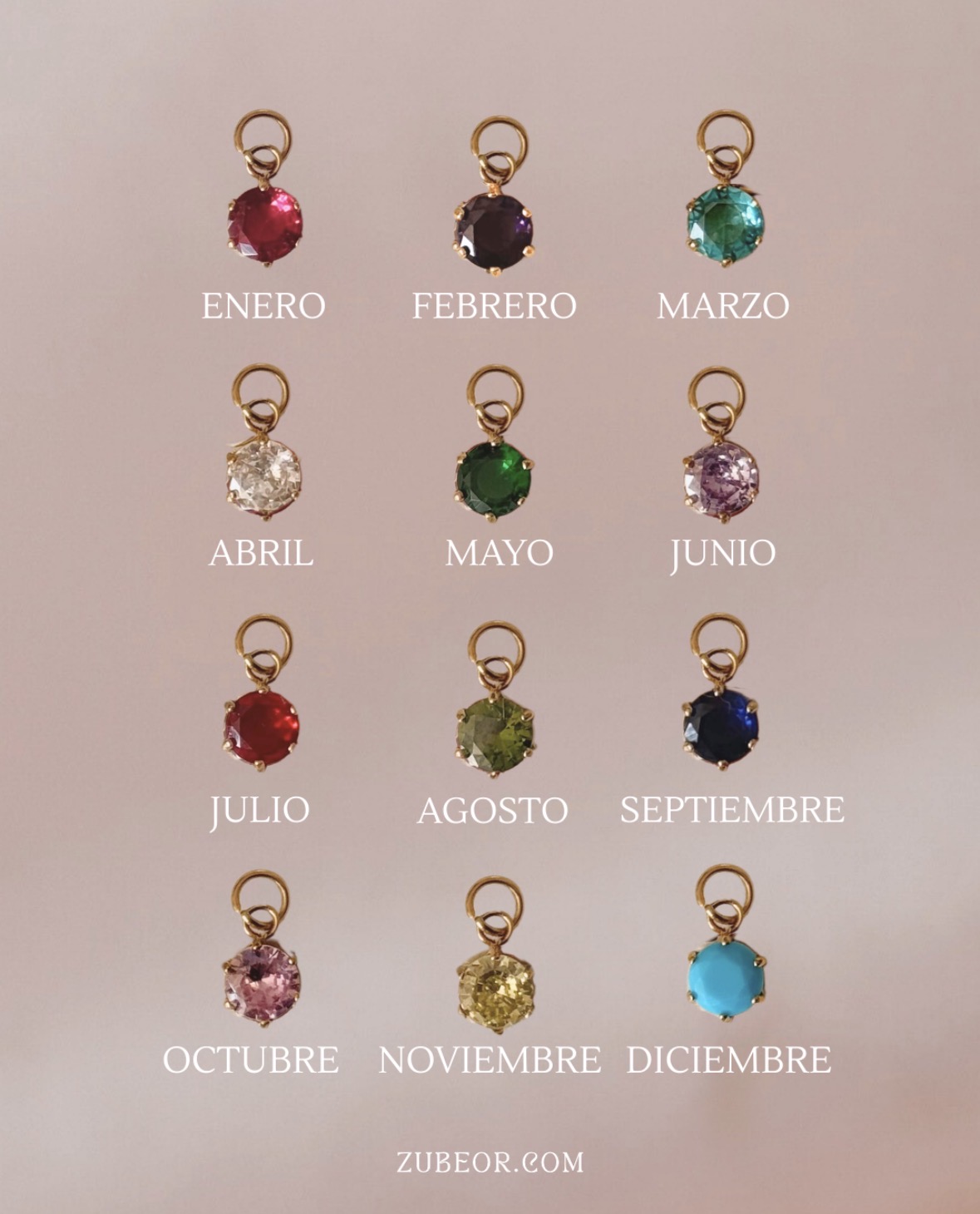 Pulsera con dijes de mes 6