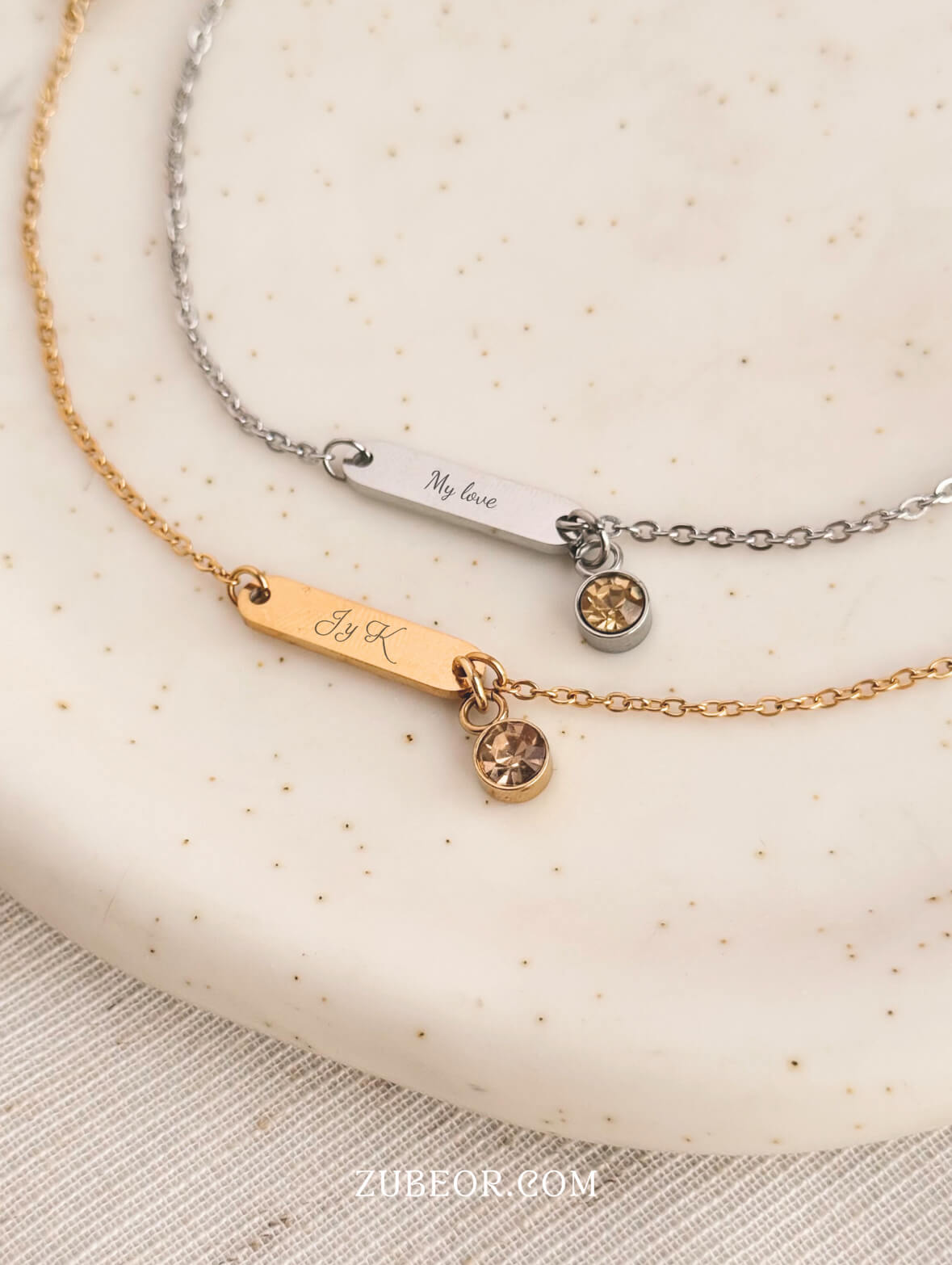 Pulsera placa pequeña grabada (solo pago previo) 2