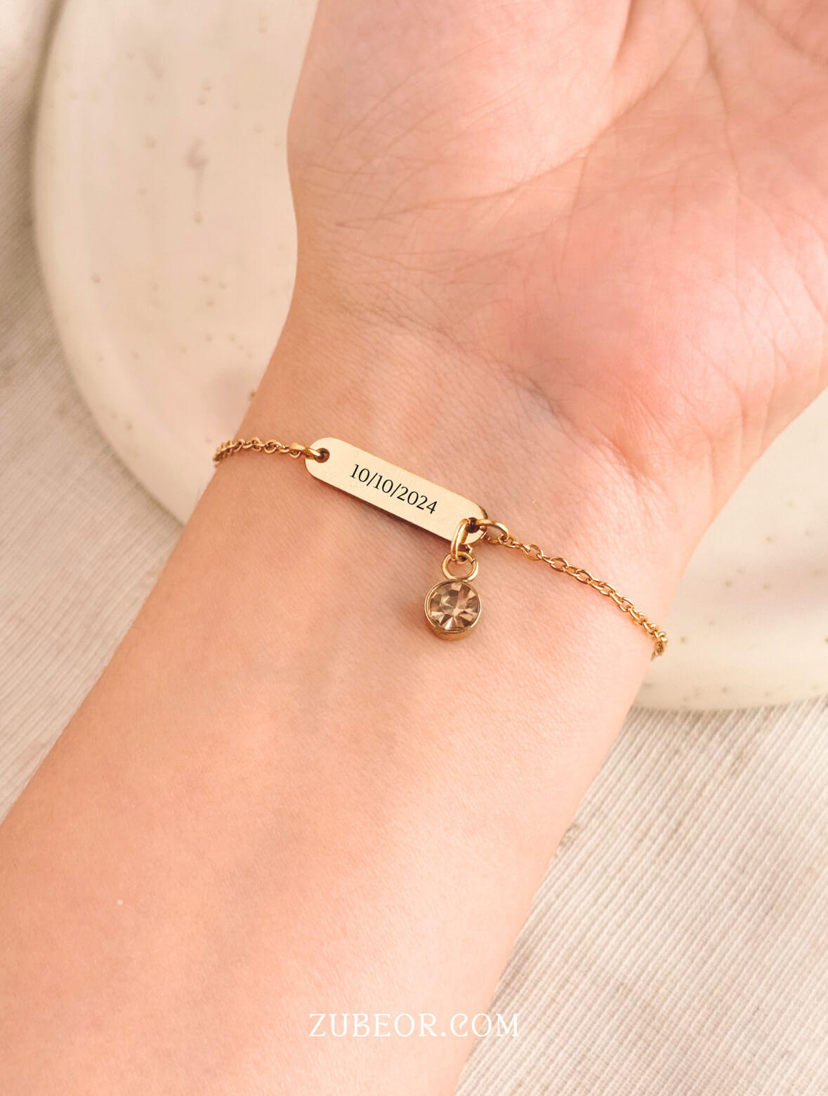 Pulsera placa pequeña grabada (solo pago previo) 4