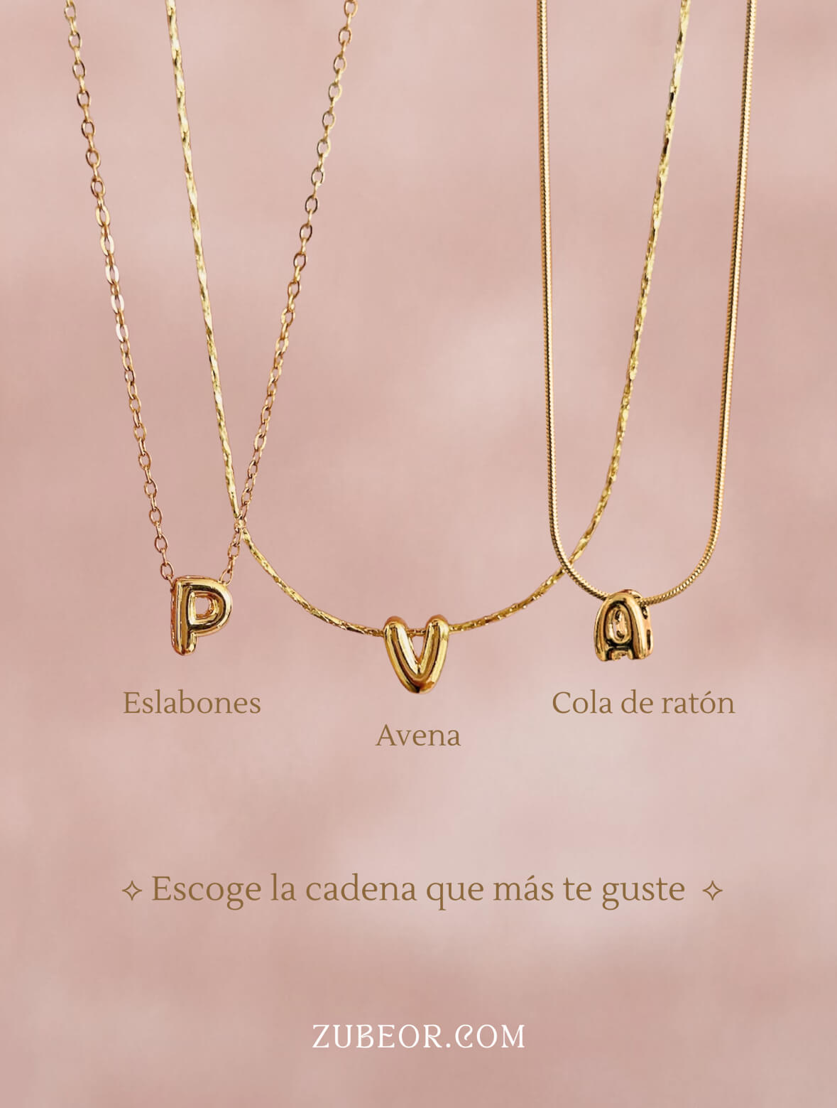 Cadena con nombre letras tipo burbuja 7