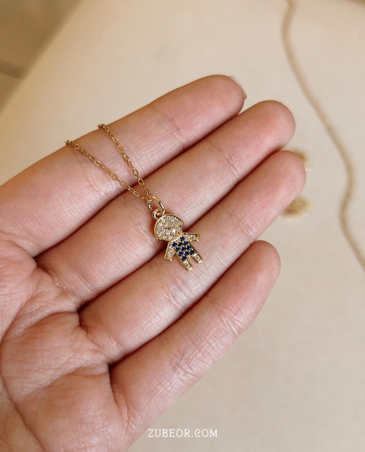 Cadena hijos cristal 14