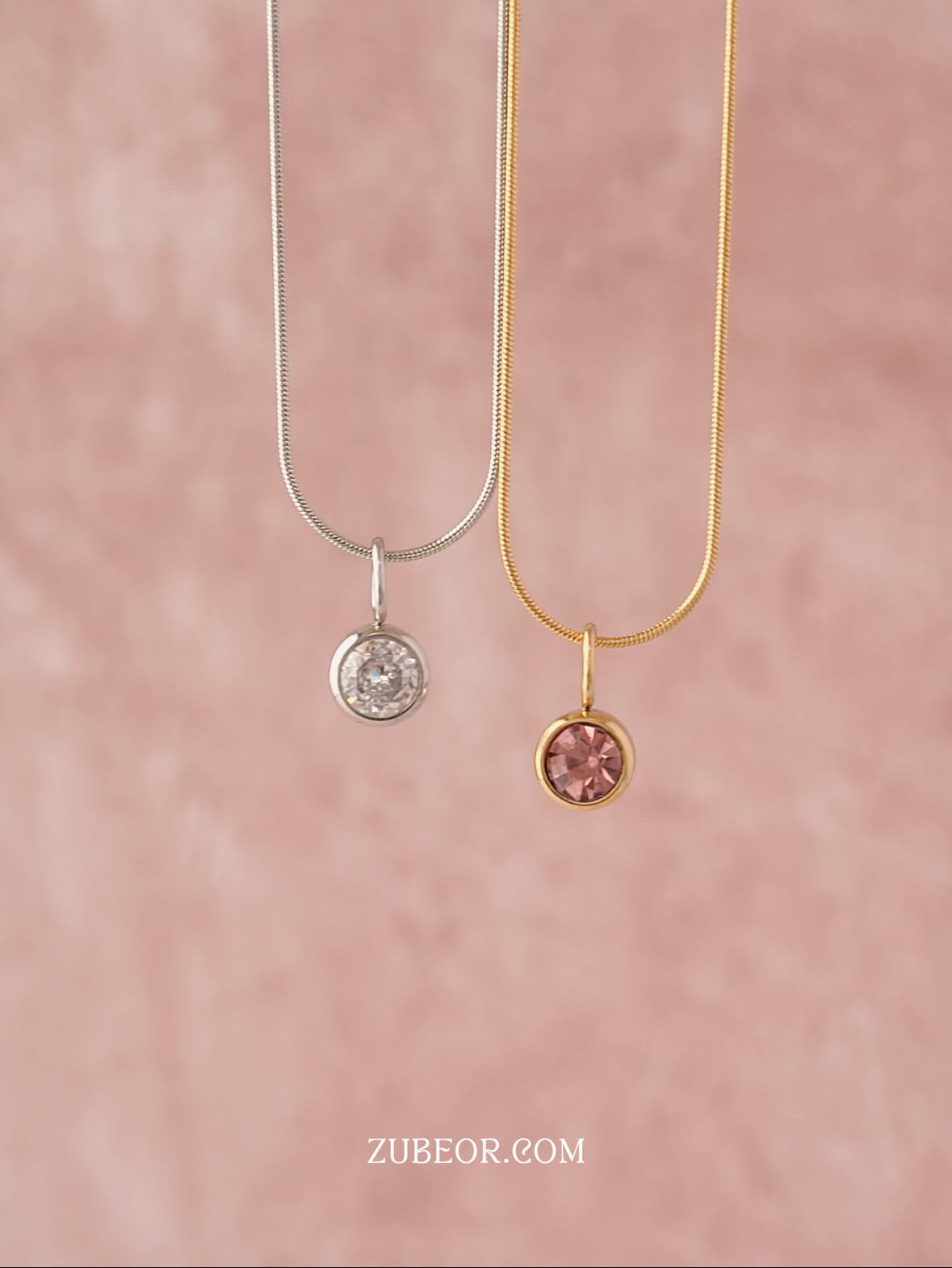 Cadena cristal de mes (dije grande) 3