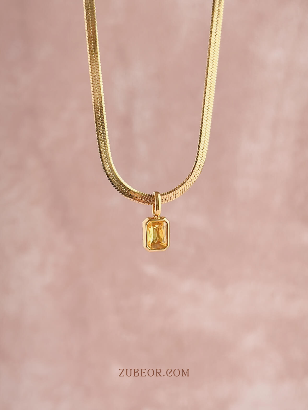 Cadena dije rectangular de colores 12