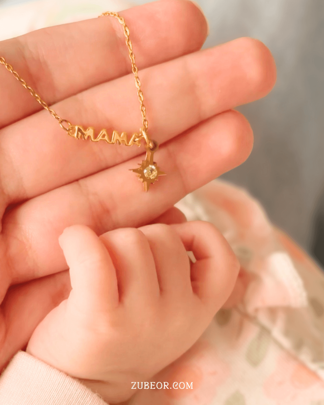 Cadena mamá y cristal de mes 5