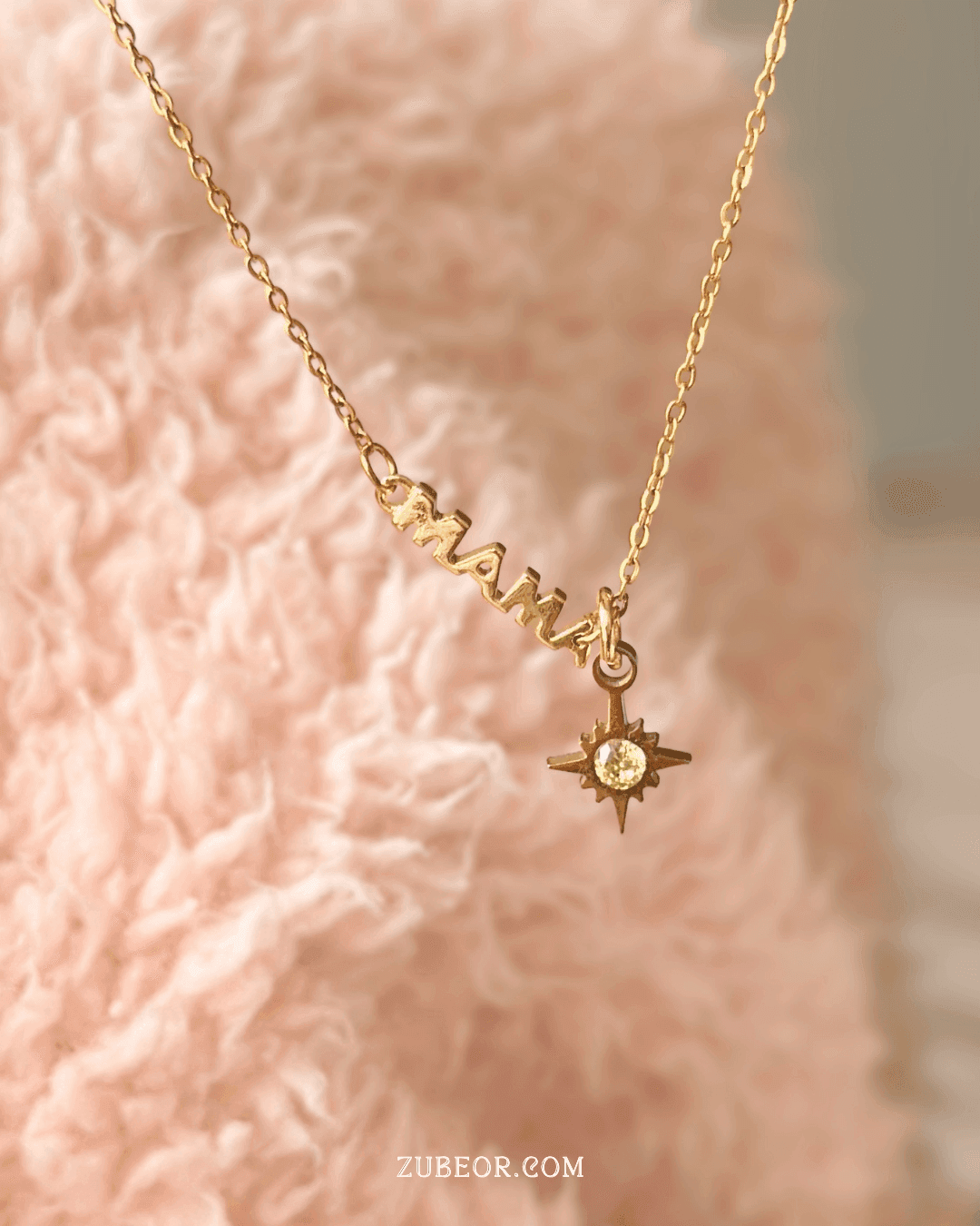 Cadena mamá y cristal de mes 3